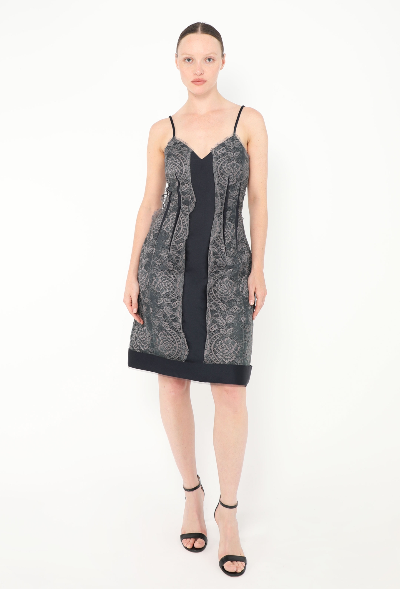 lanvin lace dress Lanvin lace-detail Pleated Maxi Dress | Black