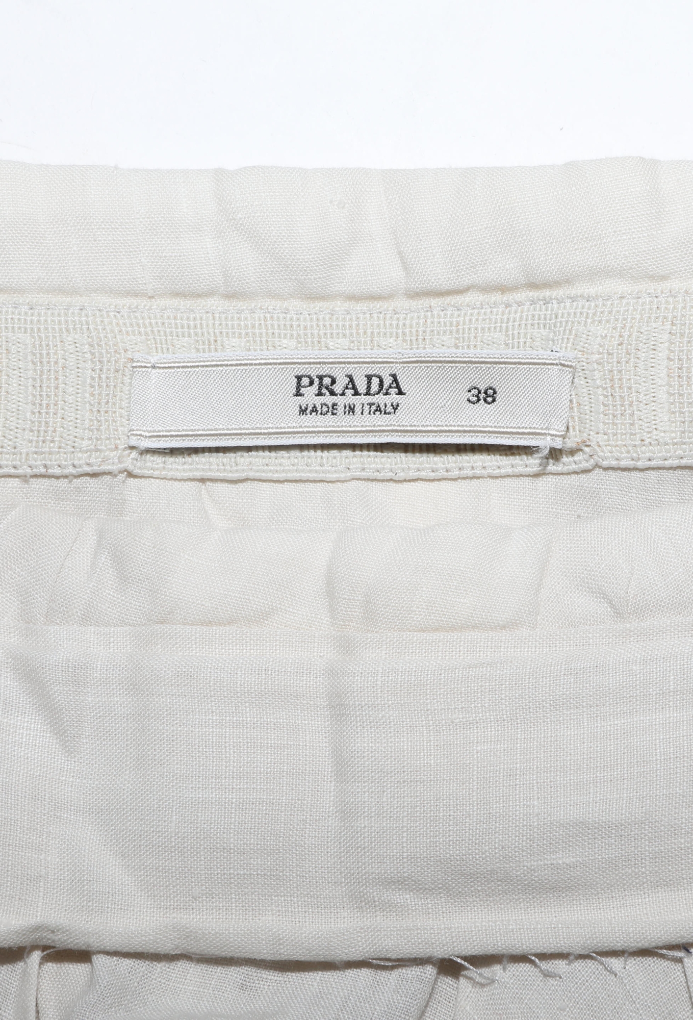 Ruffled Linen Belted Skirt - Prada | Authentic & Vintage | ReSee