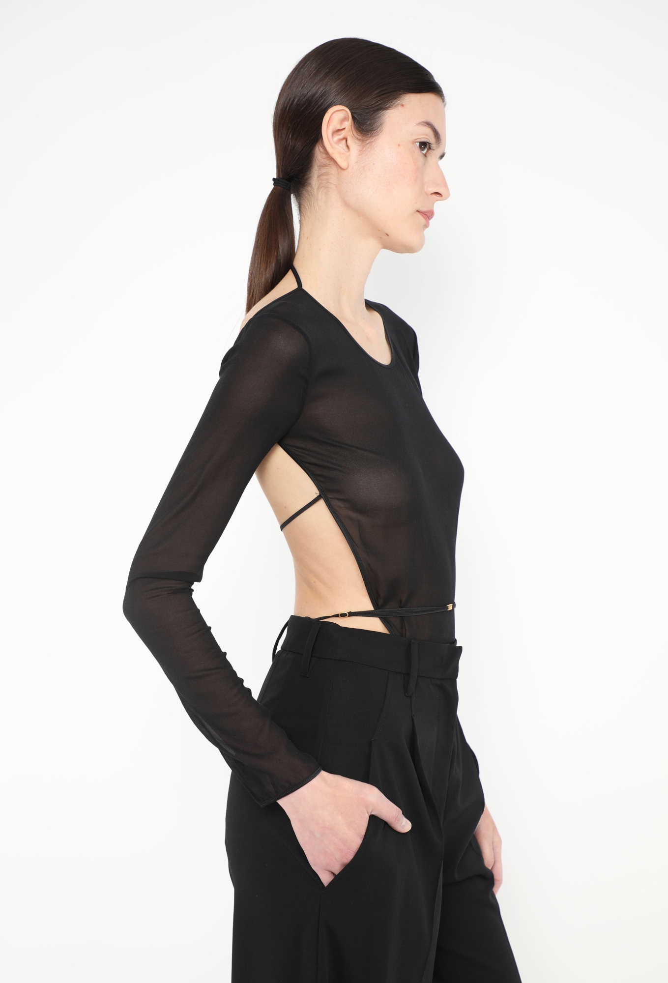 S/S 2024 Silk Open-Back Bodysuit - Saint Laurent | ReSee