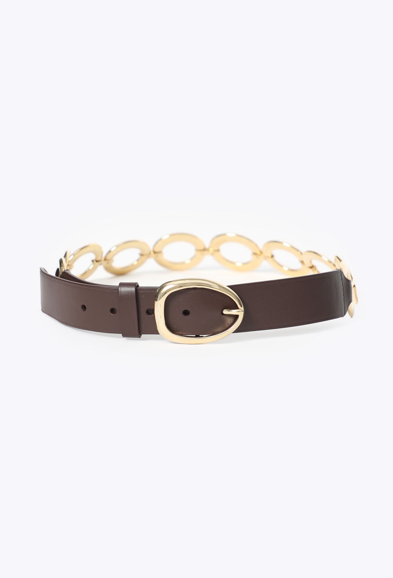 S/S 2025 Leather Chain Hoop Belt - Miu Miu | ReSee