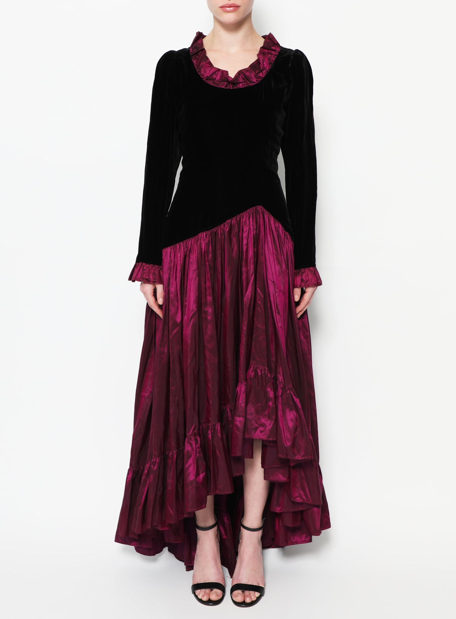 Late '70s Velvet Taffeta Dress | Authentic & Vintage | ReSee Late '70s Velvet Taffeta Dress | Authentic & Vintage | ReSee