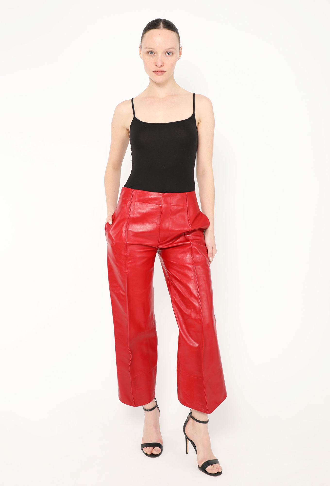 F/W 2022 Cropped Leather Trousers - Bottega Veneta | Authentic