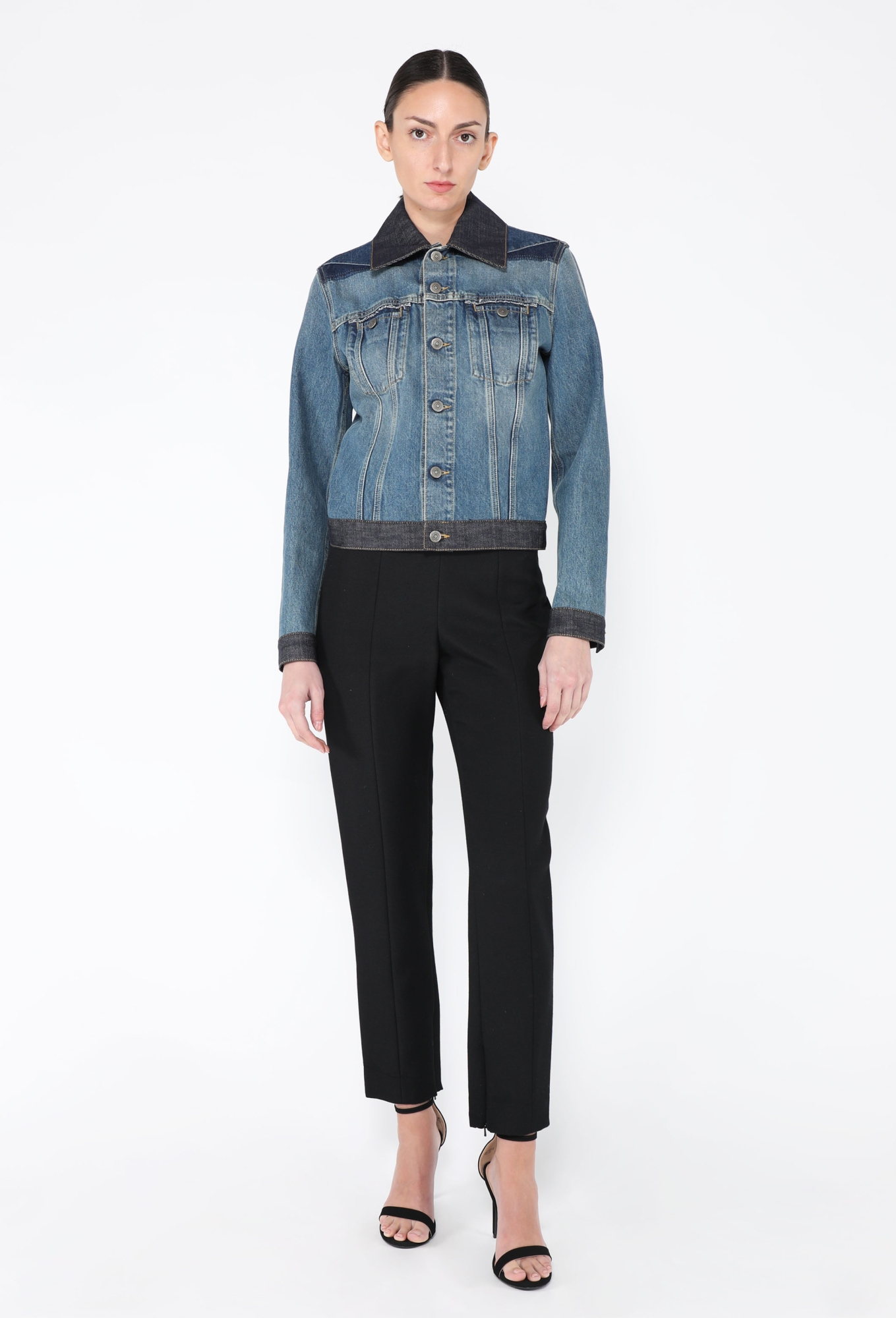 2022 Color Block Denim Jacket - Maison Margiela | ReSee