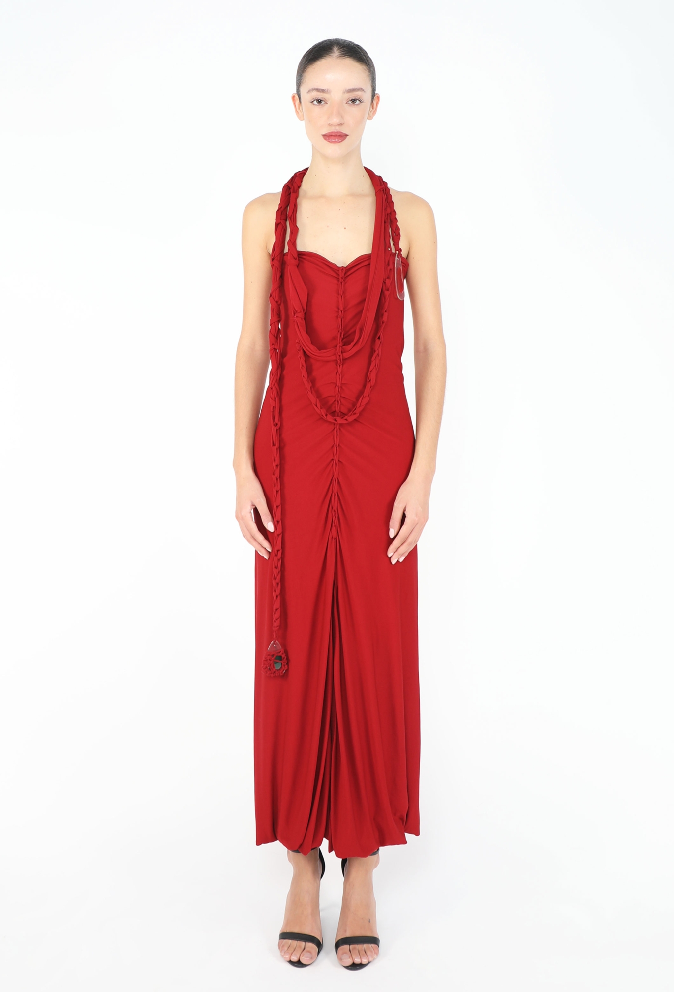 2002 Braided Trim Ruched Dress - Jean Paul Gaultier | ReSee
