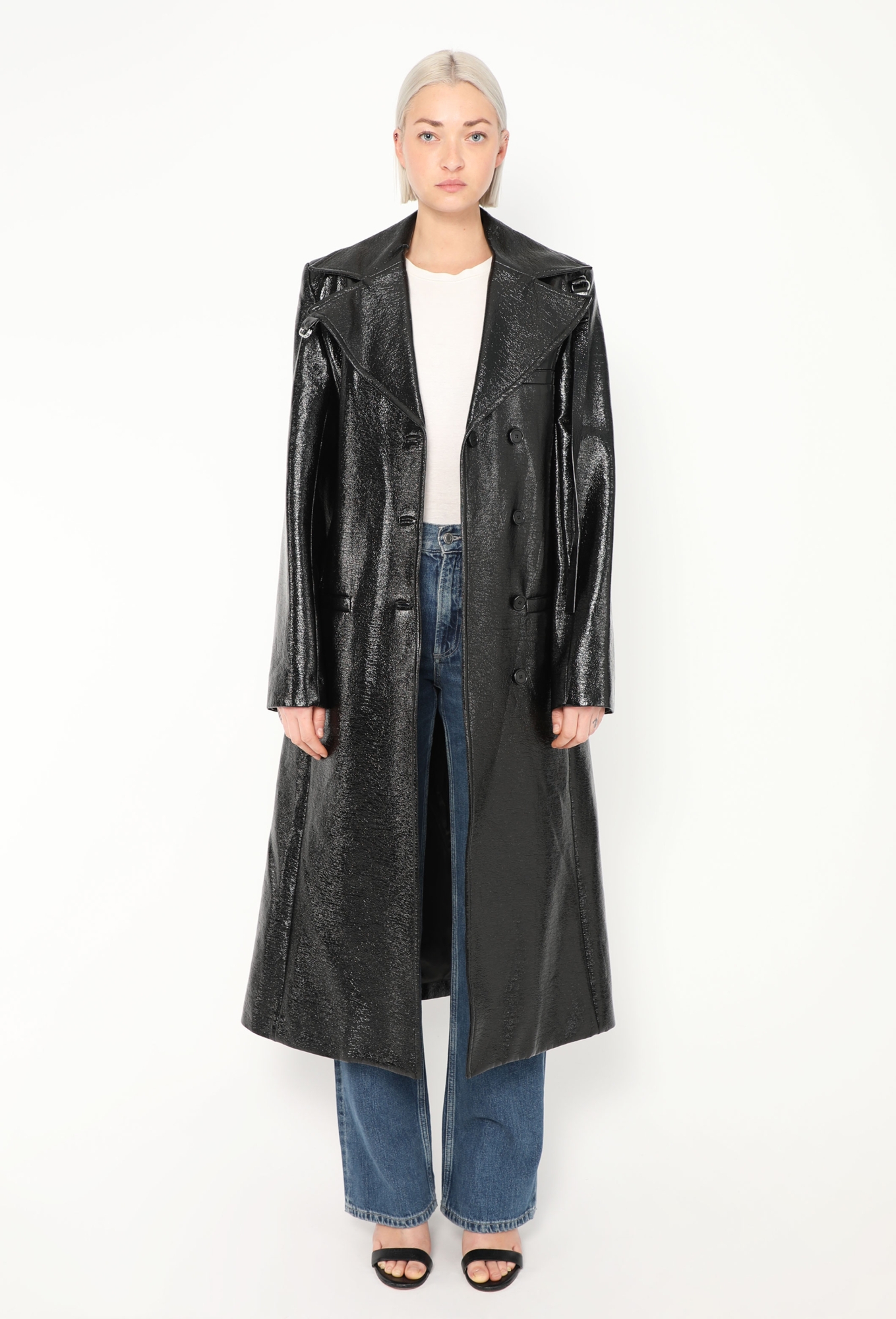 2024 Vinyl Buckle Trench Coat - Courrèges | Authentic & Vintage