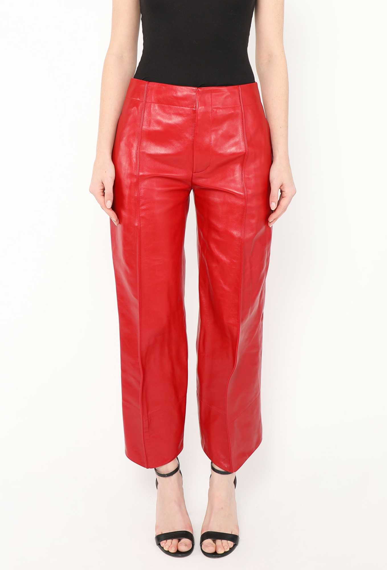 F/W 2022 Cropped Leather Trousers - Bottega Veneta | Authentic 