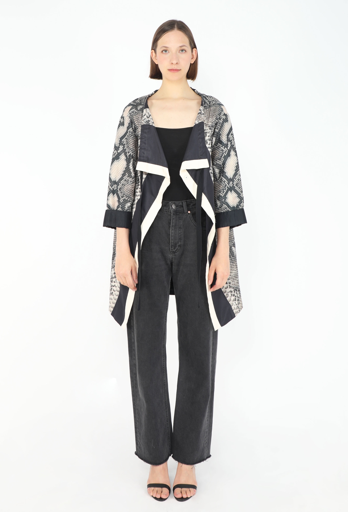 2009 Snake Print Belted Silk Jacket - Prada | ReSee