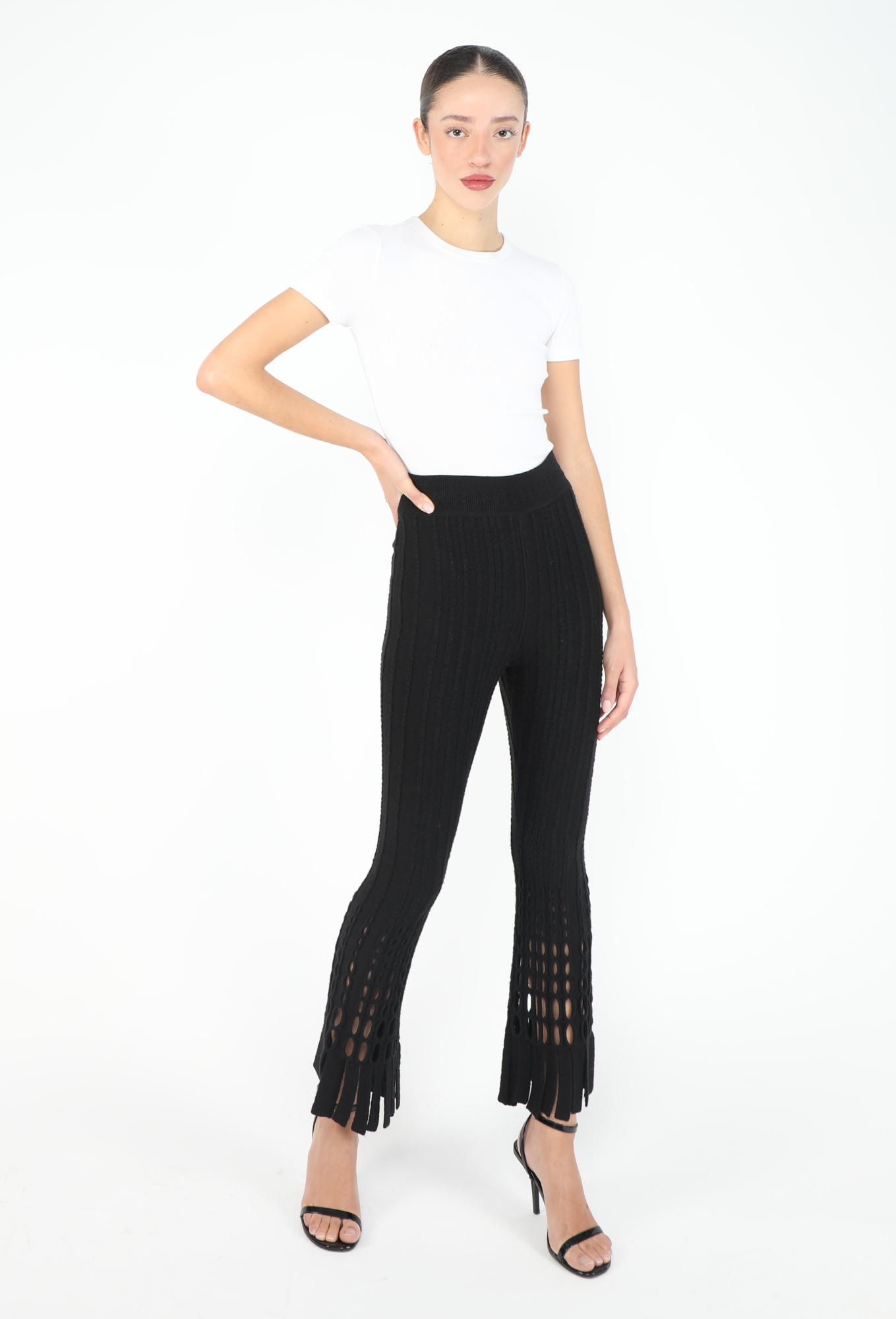 CAMPAIGN 1993 Laser-Cut Ribbed Leggings - Alaïa | ReSee