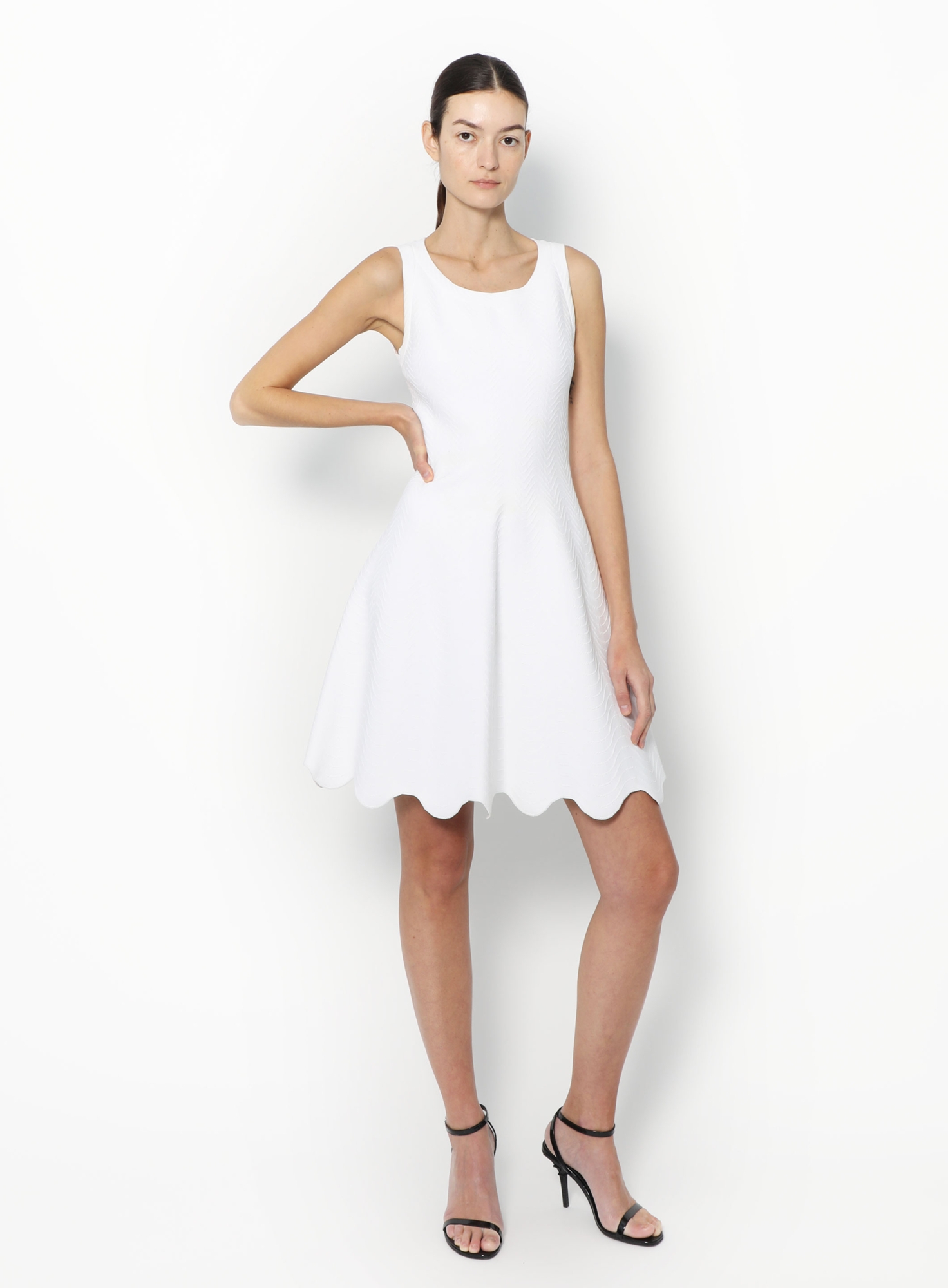 navy blue dress for baby girl White A Line Short Mini Skater Dress Simple Cheap Homecoming Dresses ARD1083 main image 1