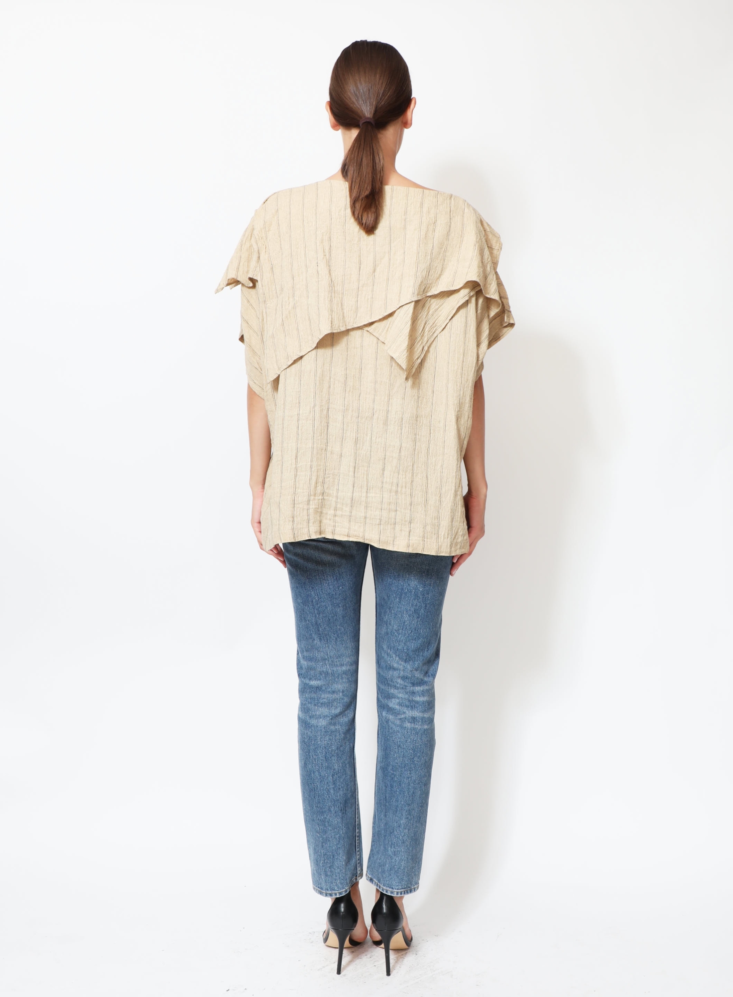 Vintage Draped Linen Top | Authentic & Vintage | ReSee