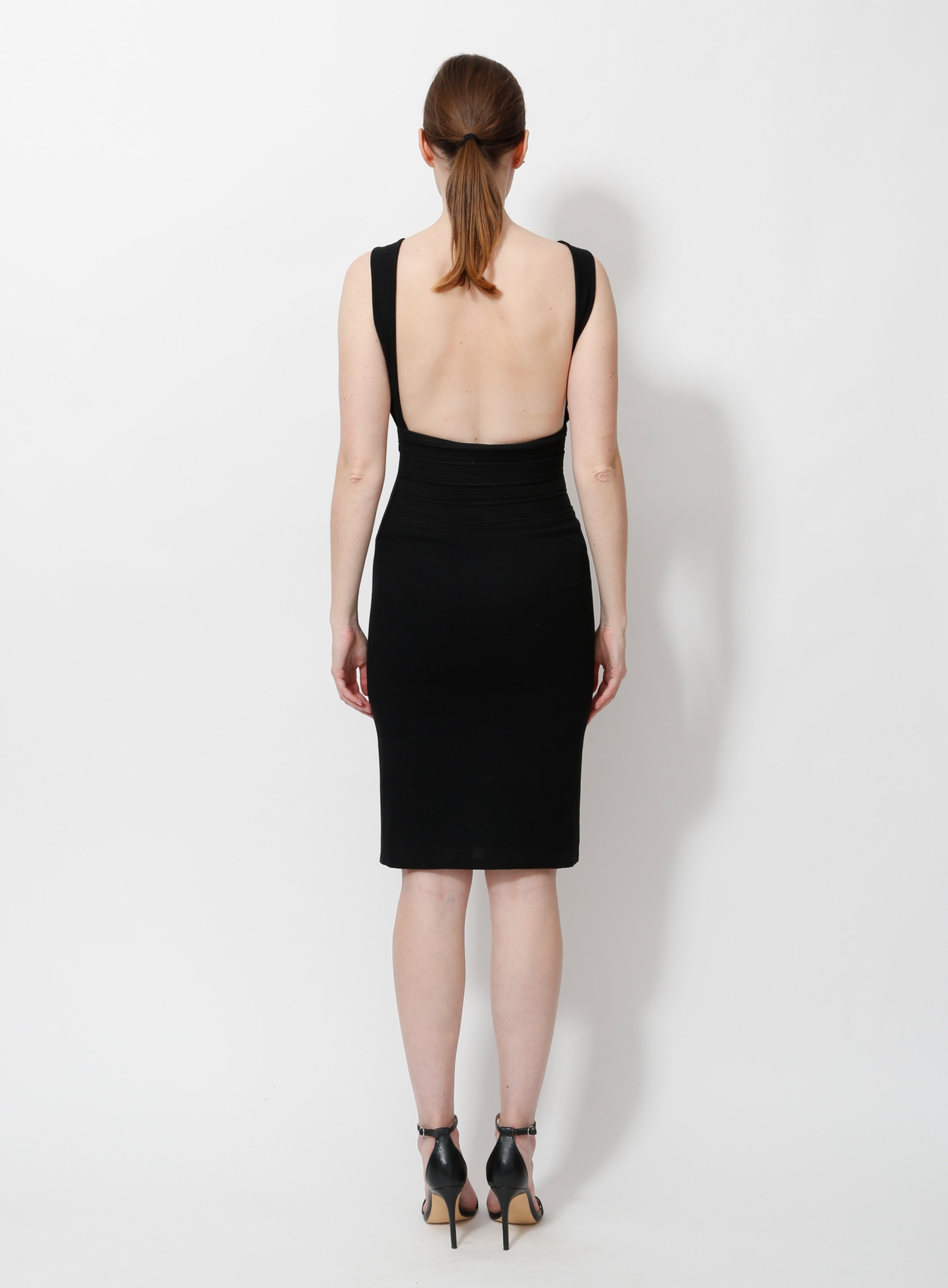 versace stretch neoprene backless dress Gianni Versace Couture S/S 1995 Backless Runway Slip Dress  COUL ARCHIVE
