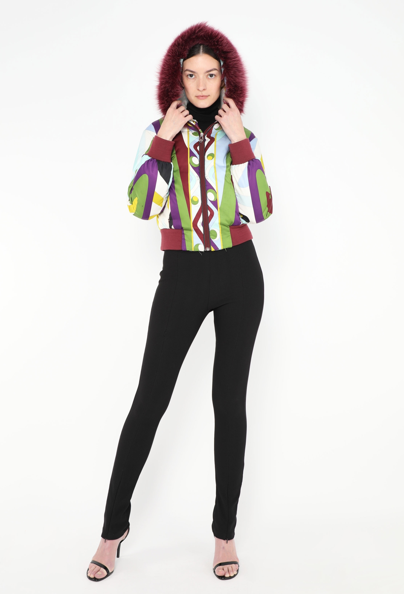EMILIO PUCCI マルチカラーダウンジャケット　40 Emilio Pucci – Guzzi Archive