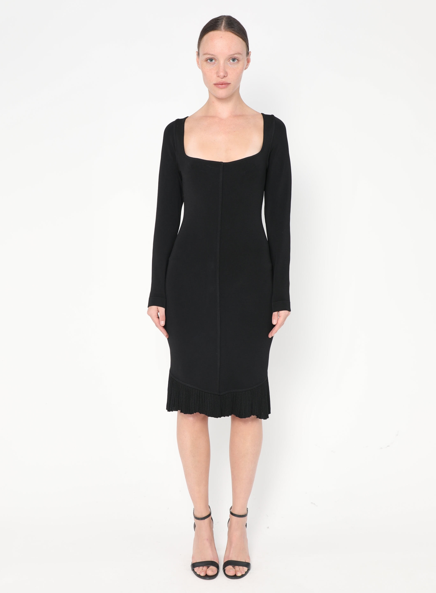 Bodycon Pleated Hem Dress