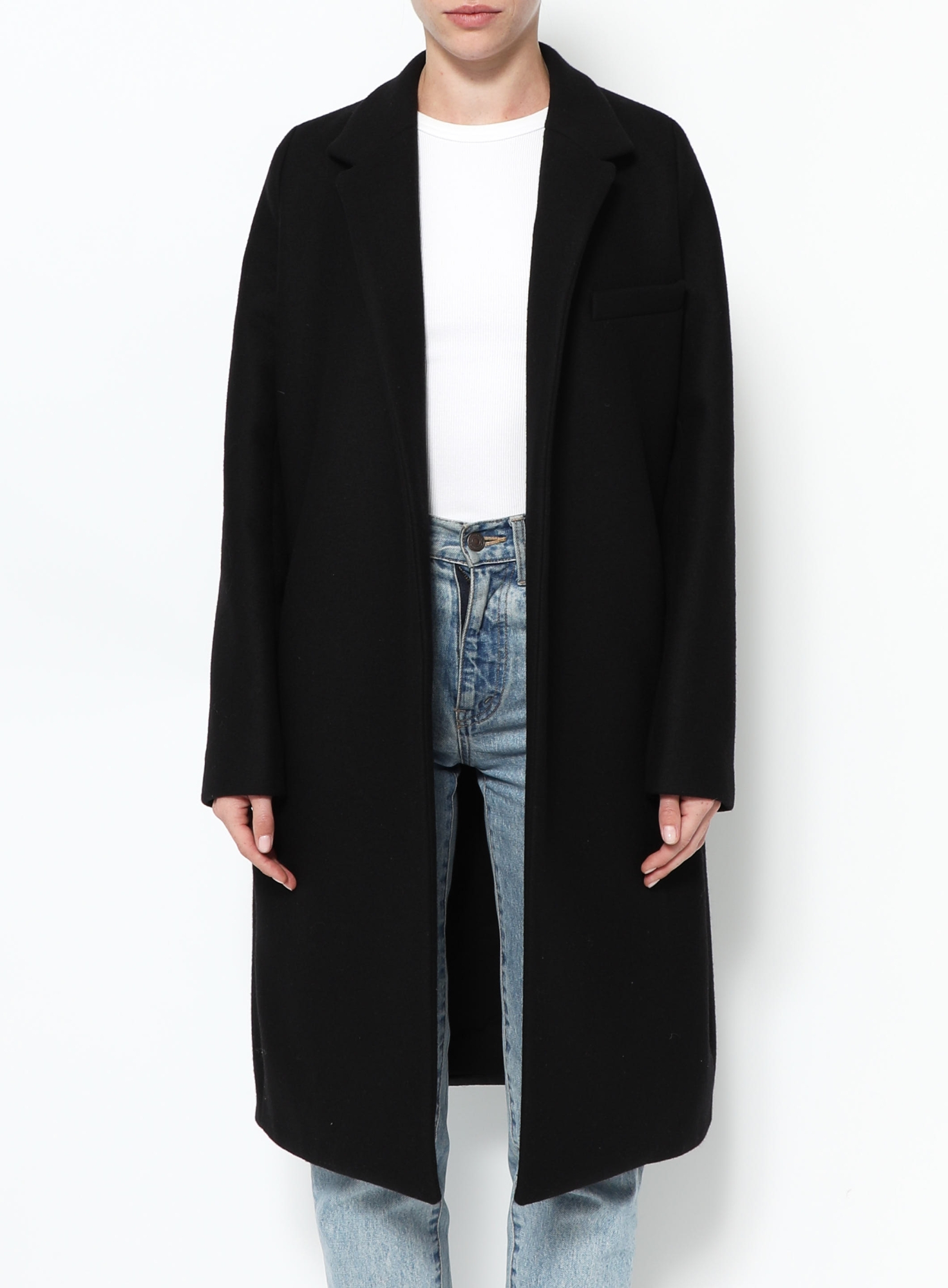 Timeless Wool Coat Black - The Row | ReSee