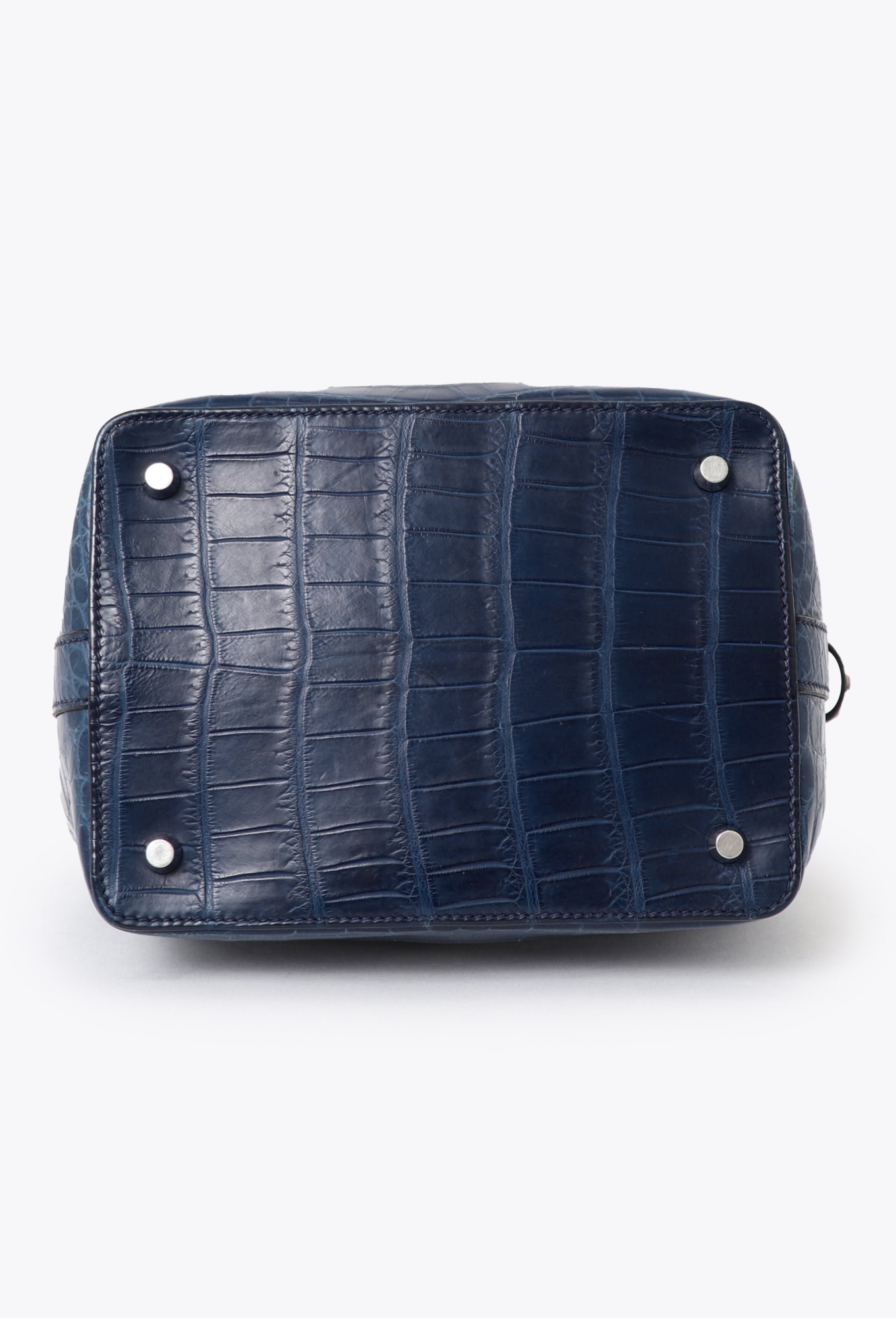 Matte Bleu Saphir Niloticus Crocodile Toolbox 20 Bag - Hermès