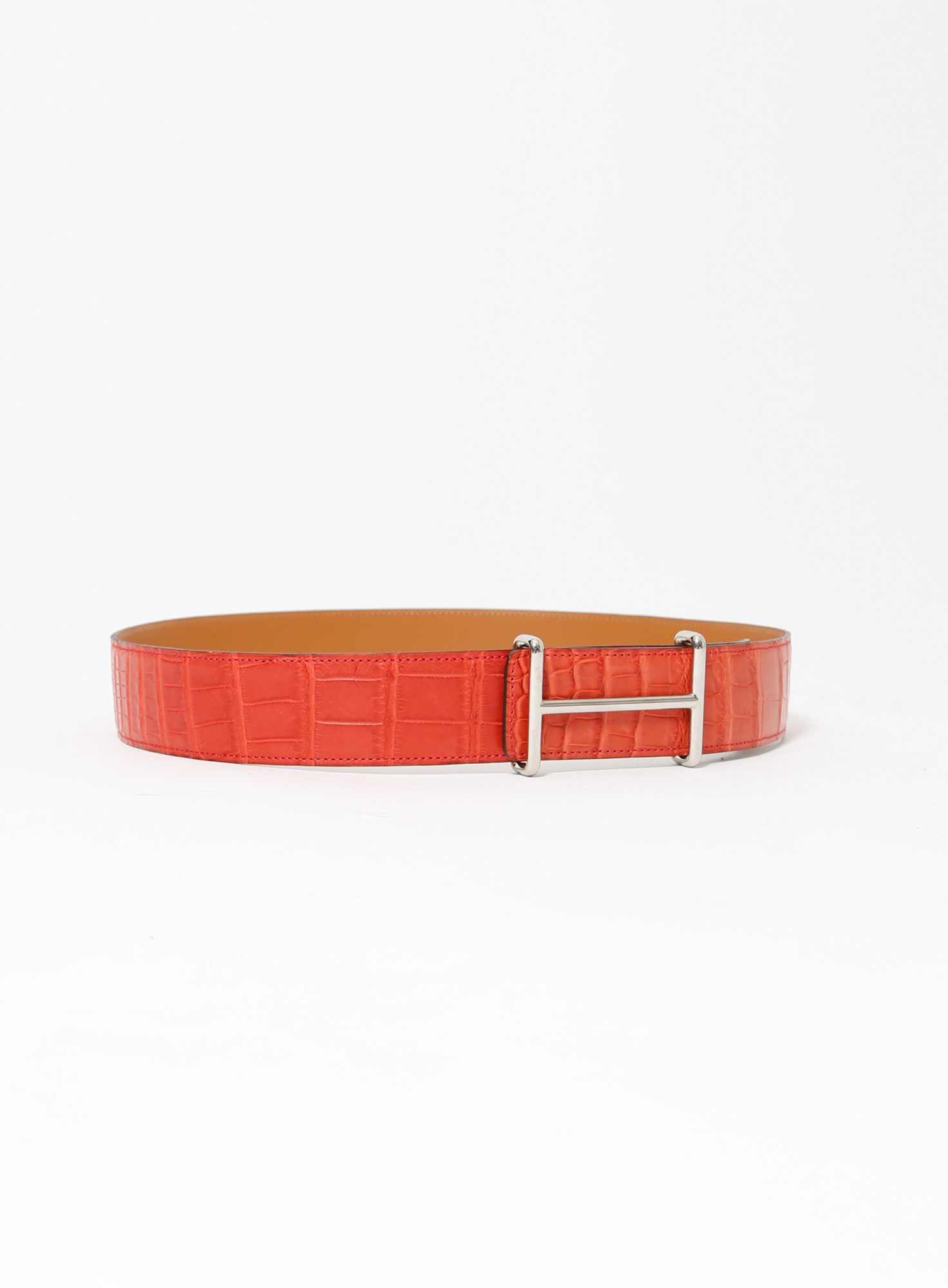 Hermes Vintage Belt Leather H-ro Hermès Black Leather Reversible H Belt Size 70 cm main image 4