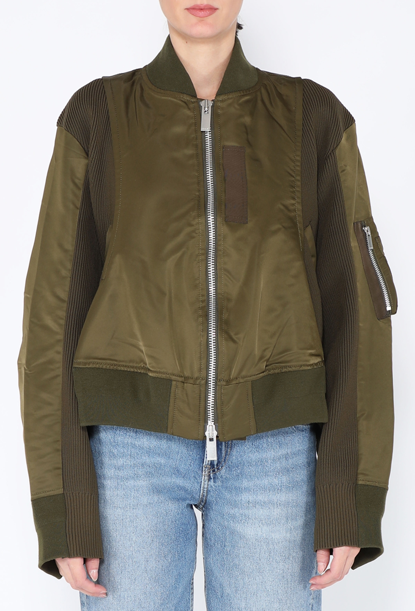 2024 Knit Paneled Bomber Jacket - Sacai | ReSee