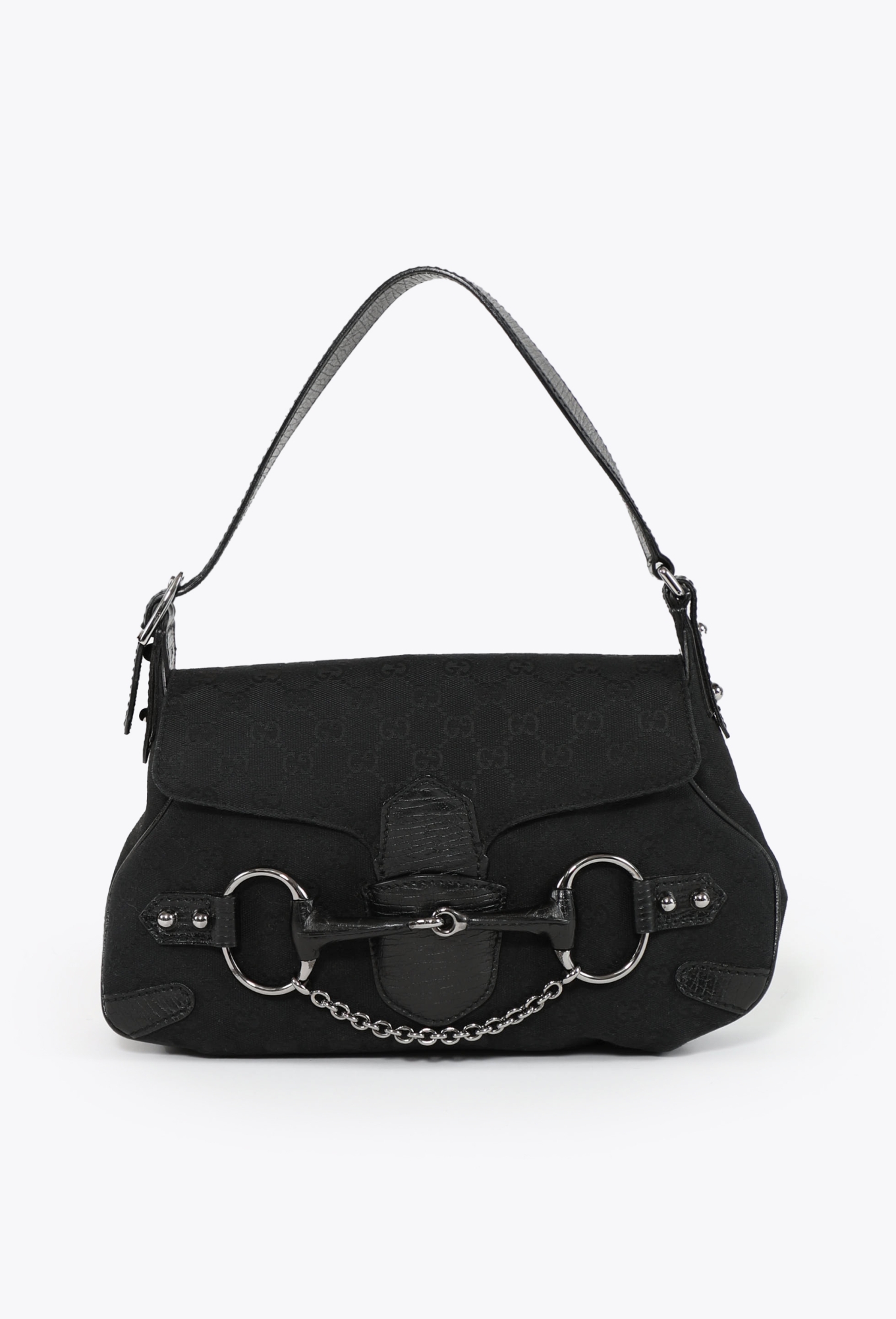 GUCCI バッグ 2003 'GG' Canvas Horsebit Shoulder Bag - Gucci | ReSee
