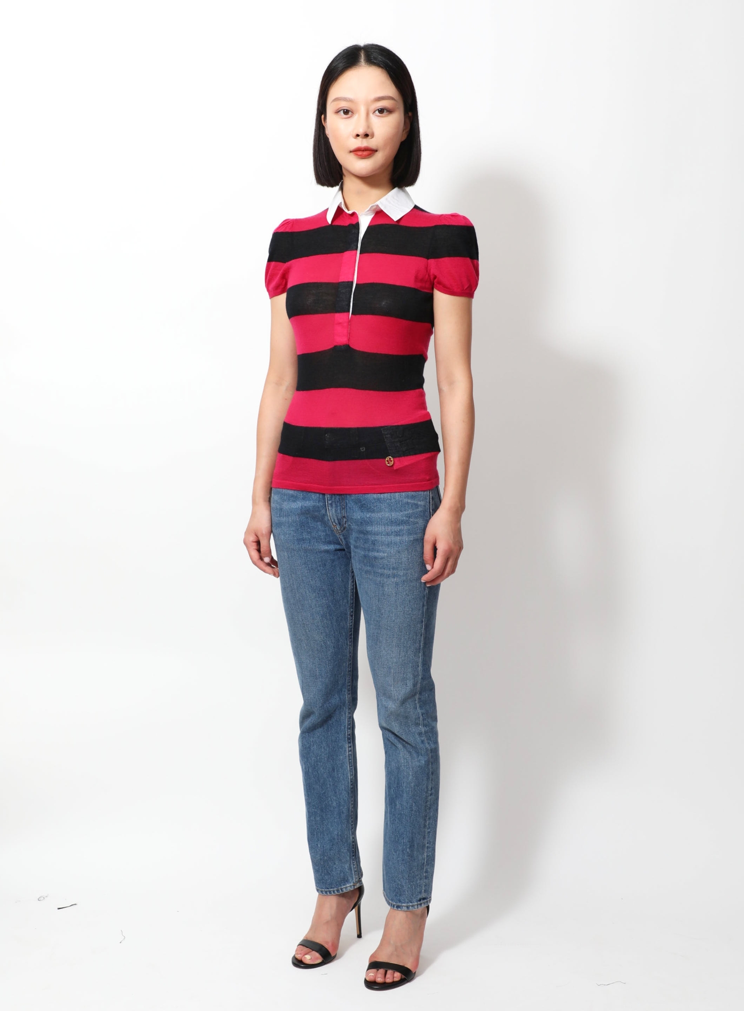 S/S 2006 Striped Cashmere Polo Shirt | Authentic & Vintage | ReSee