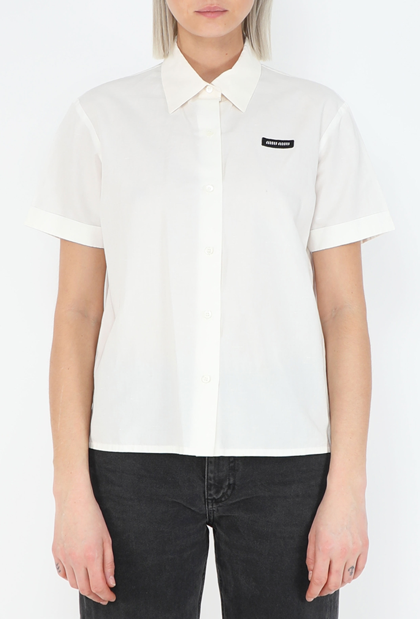 2024 Cotton Logo Shirt - Miu Miu | ReSee