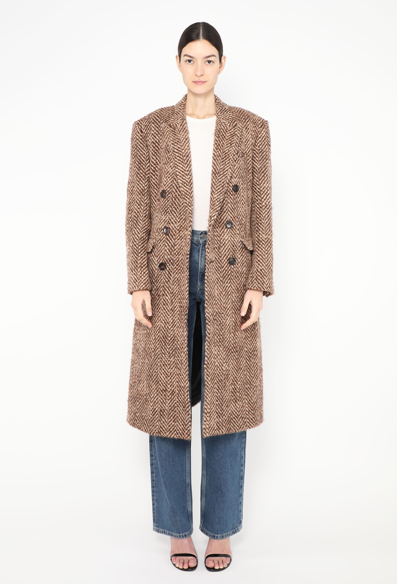 F/W 2021 Herringbone Wool Coat | Authentic & Vintage | ReSee