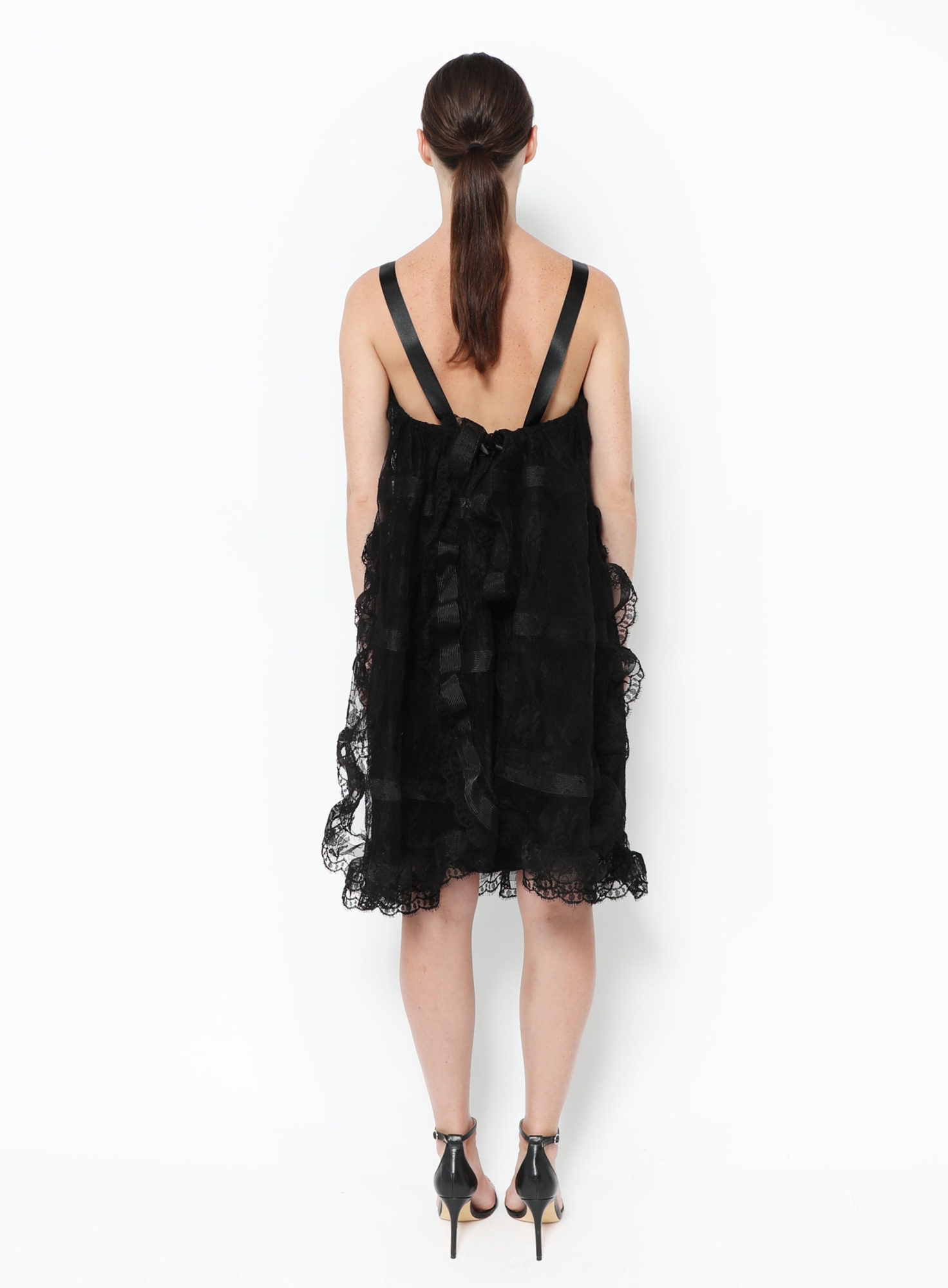 Edition 2008 Black Scalloped Lace Dress - Balenciaga