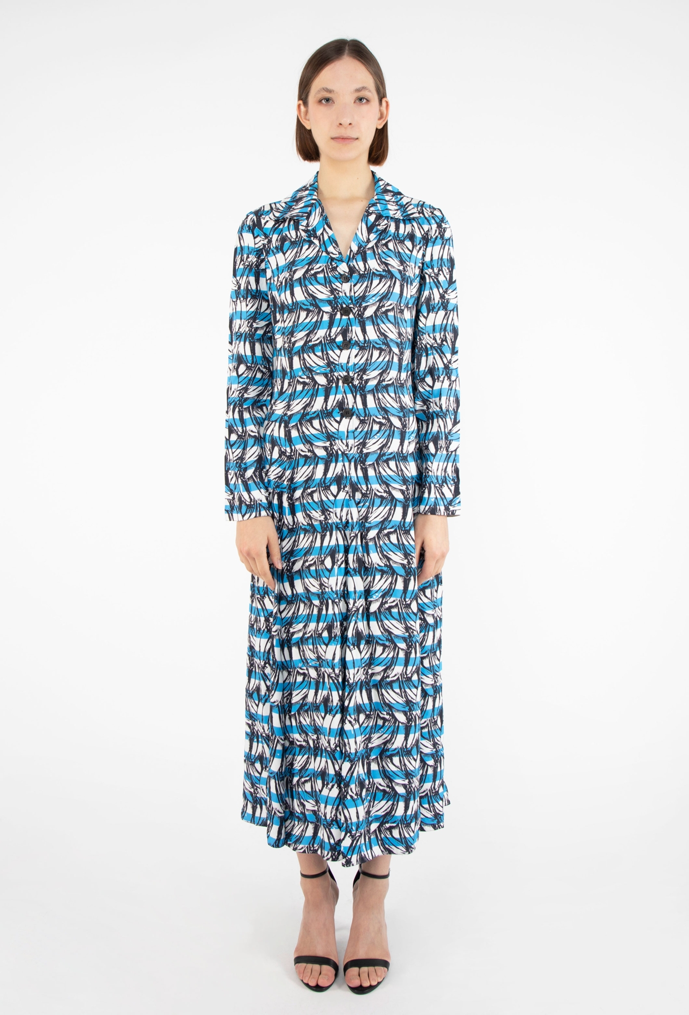 ワンピース Prada SS 2016 Pleated Colourblock Dress F/W 2018 Banana Print Dress - Prada | ReSee