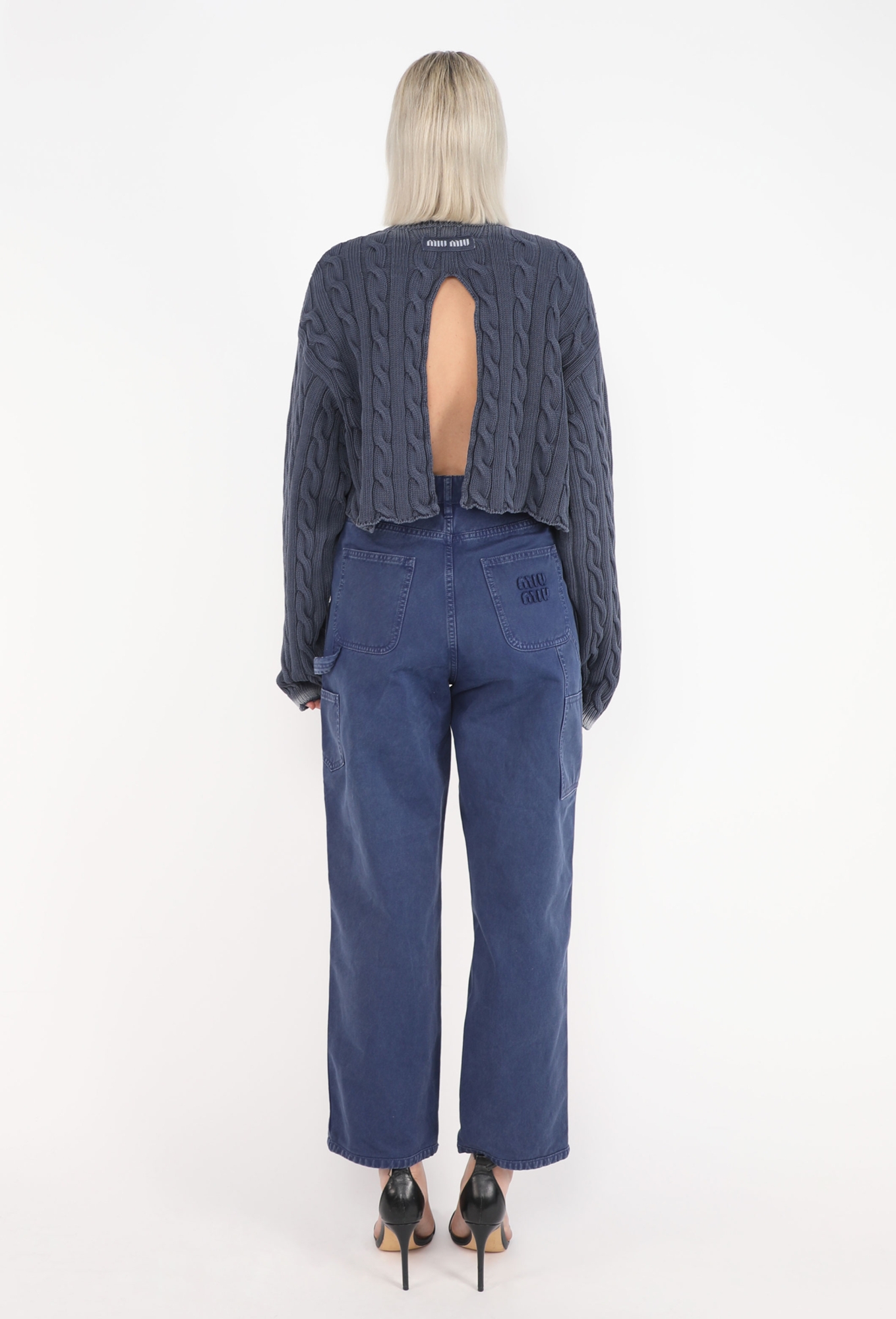 Cropped Cable-Knit Sweater, S/S 2022 - Miu Miu | ReSee