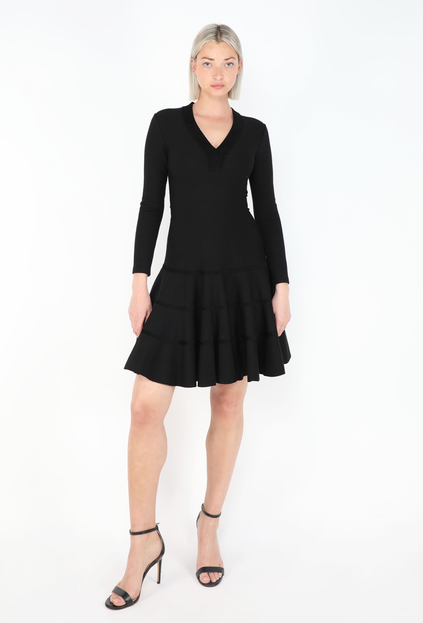 Chenille Trim Skater Dress - Alaa | ReSee