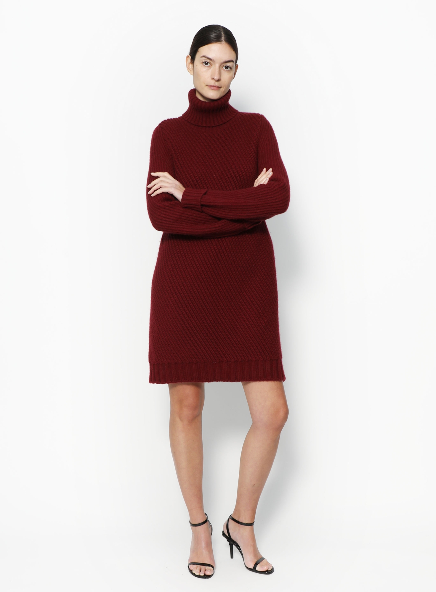 red cashmere sweater dress Cashmere Turtleneck Dress | Authentic & Vintage