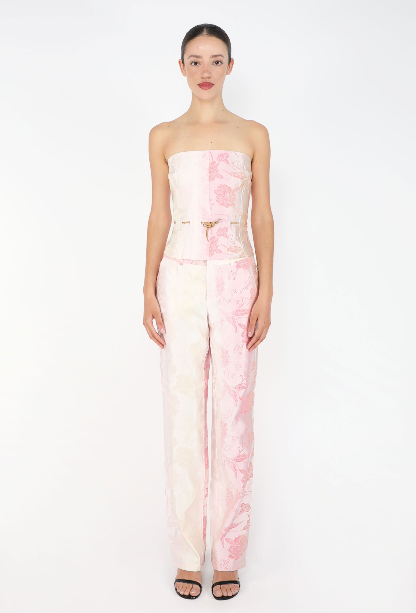 Gianfranco Ferré Brocade Bustier Ensemble, 1990s - Exquisite