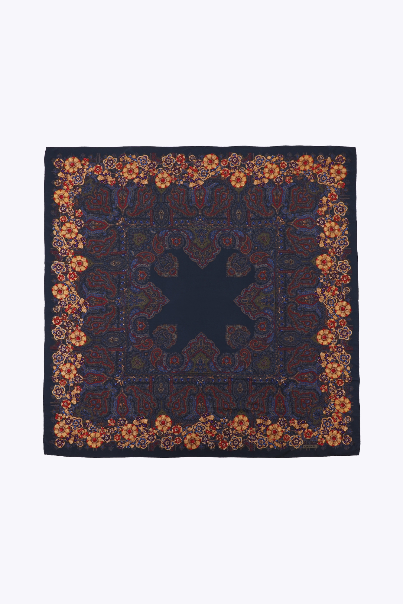 Vintage Byzantine Gripoix Silk Scarf - Chanel | ReSee