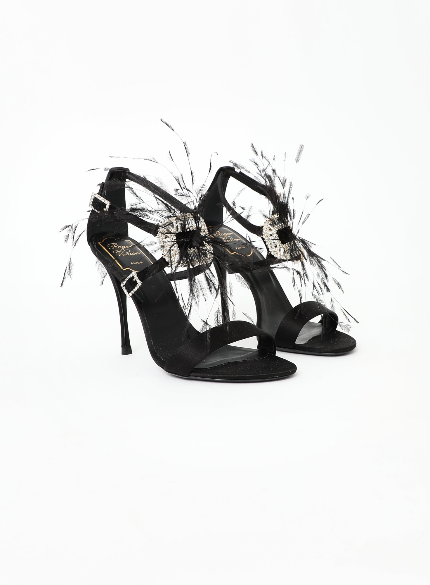 Embellished Feather Sandals | Authentic & Vintage | ReSee display picture 1