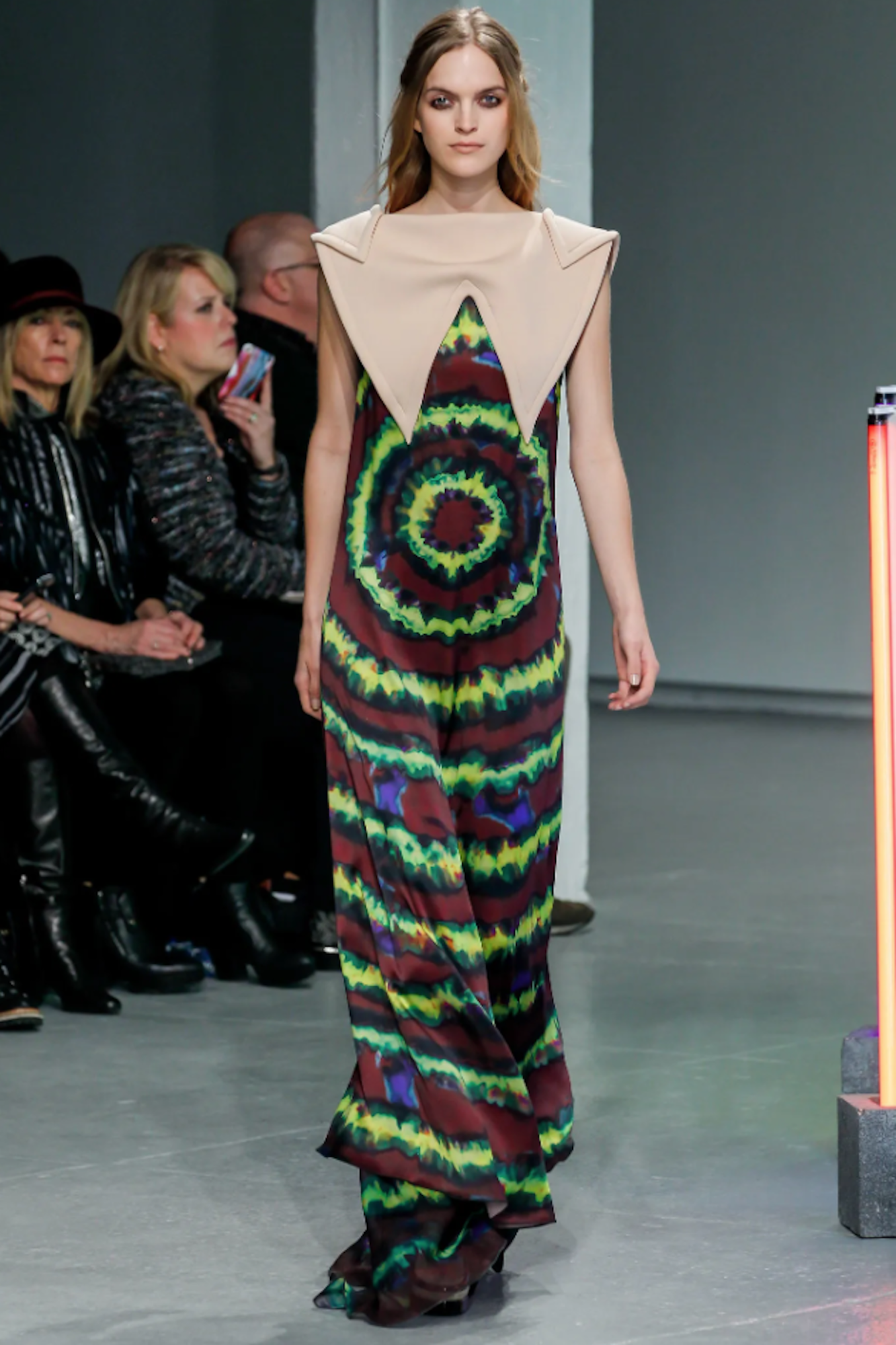 project runway tie dye dress for sale F/W 2013 Silk Tie-Dye Dress