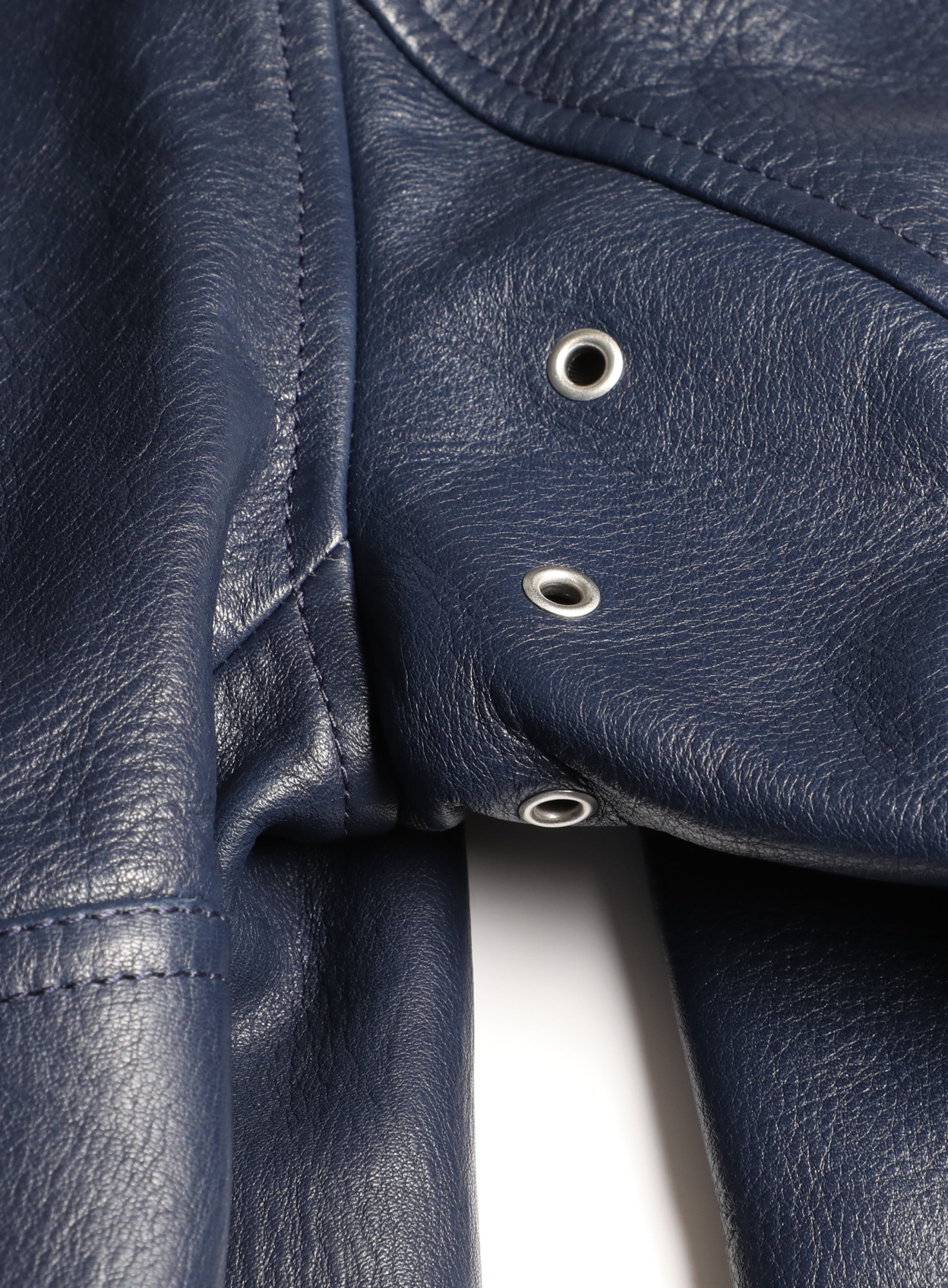 Navy Leather Bomber Jacket| Authentic & Vintage | ReSee