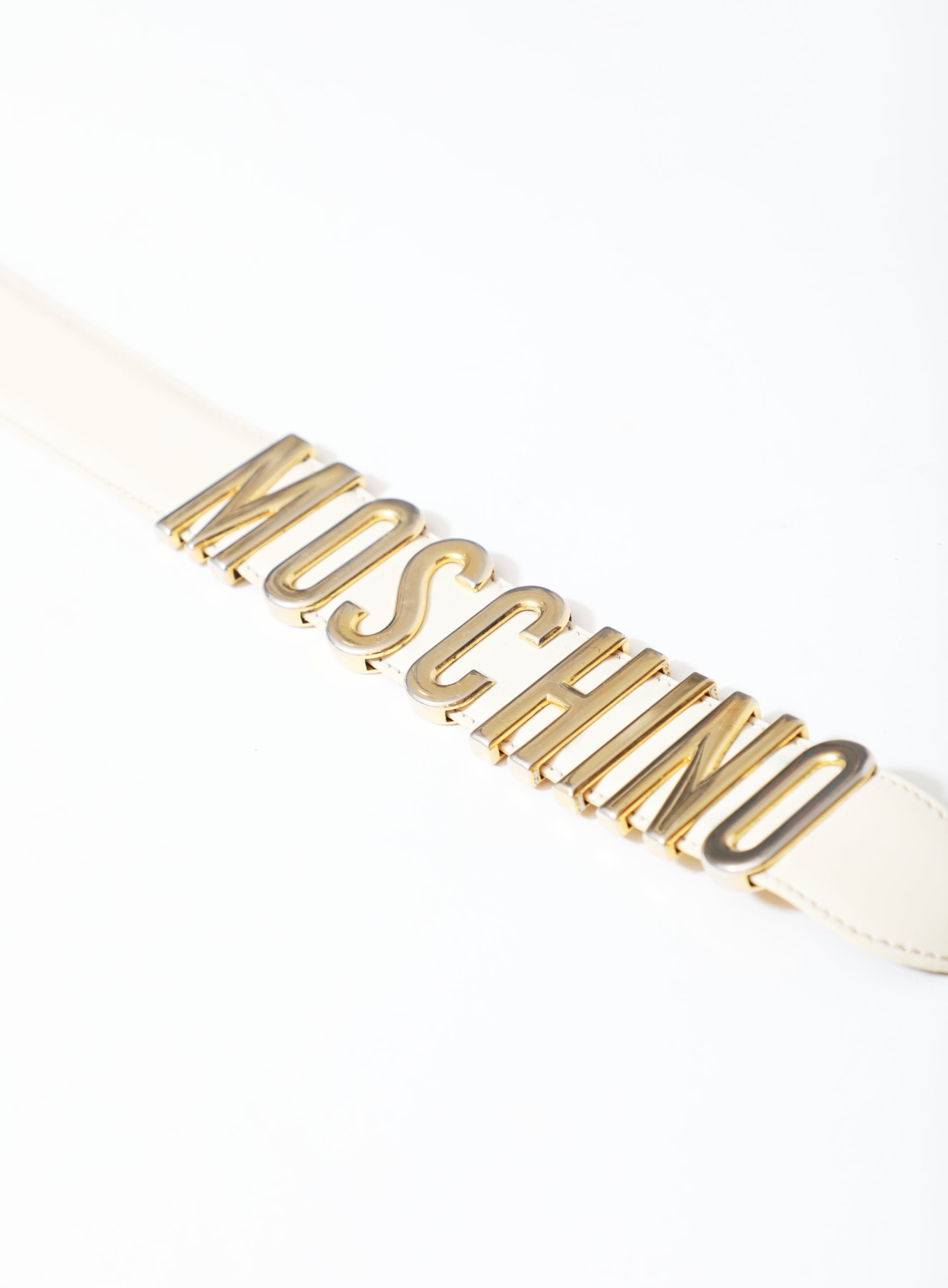ICONIC Moschino '90s Metallic Logo Belt | Authentic & Vintage | ReSee
