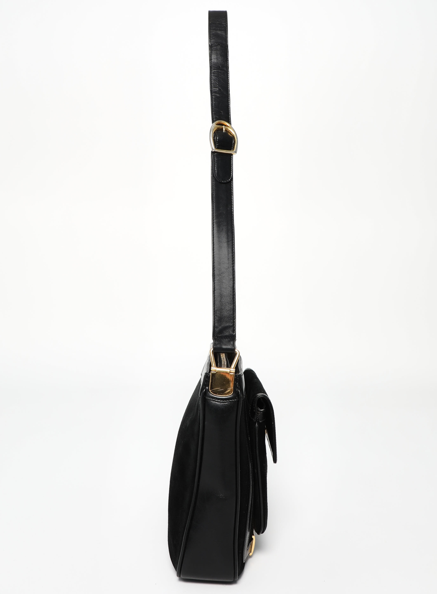 1970s 80s Vintage Italian Leather Shoulder Bag / Clutch Creed