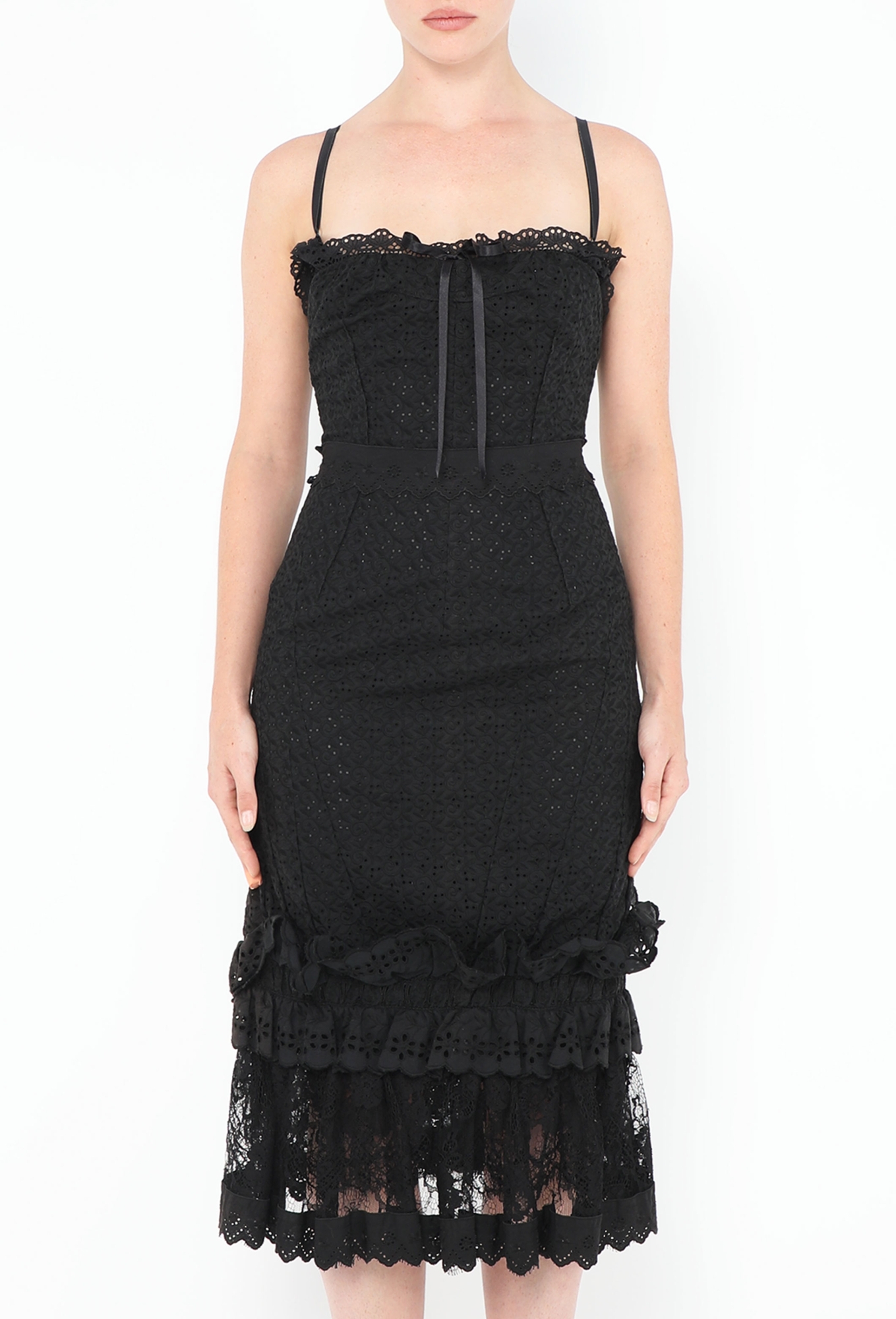 90s Eyelet Lace Bustier Dress - Dolce & Gabbana | ReSee