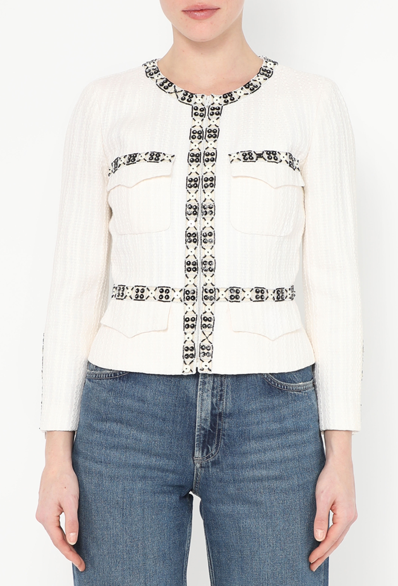 S/S 2003 Embellished Trim Tweed Jacket | Authentic & Vintage | ReSee