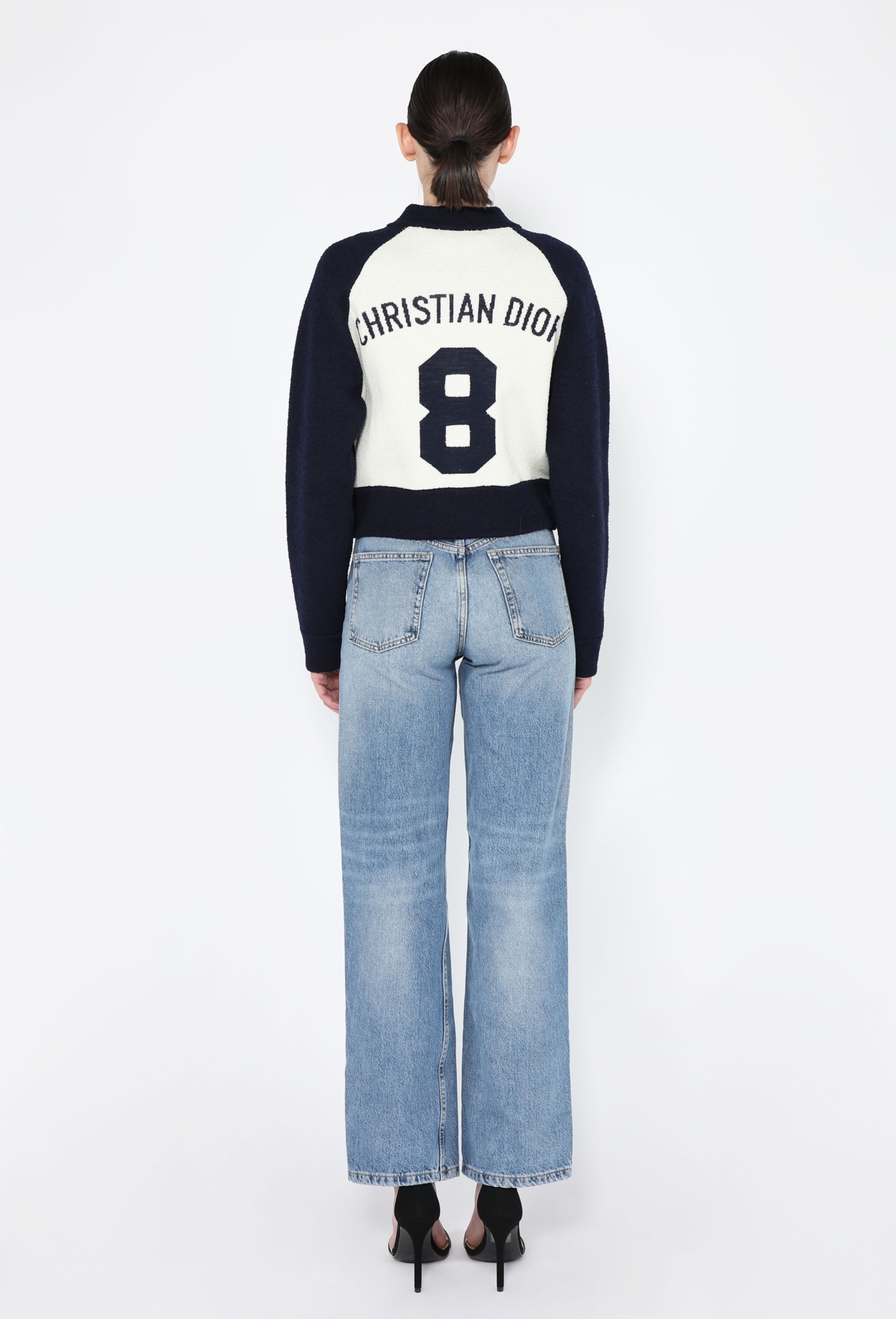 Christian Dior 2022 ニットジャケット クロップド ロゴボタン Christian Dior 現行品 ニットジャケット クロップド ロゴボタンの通販