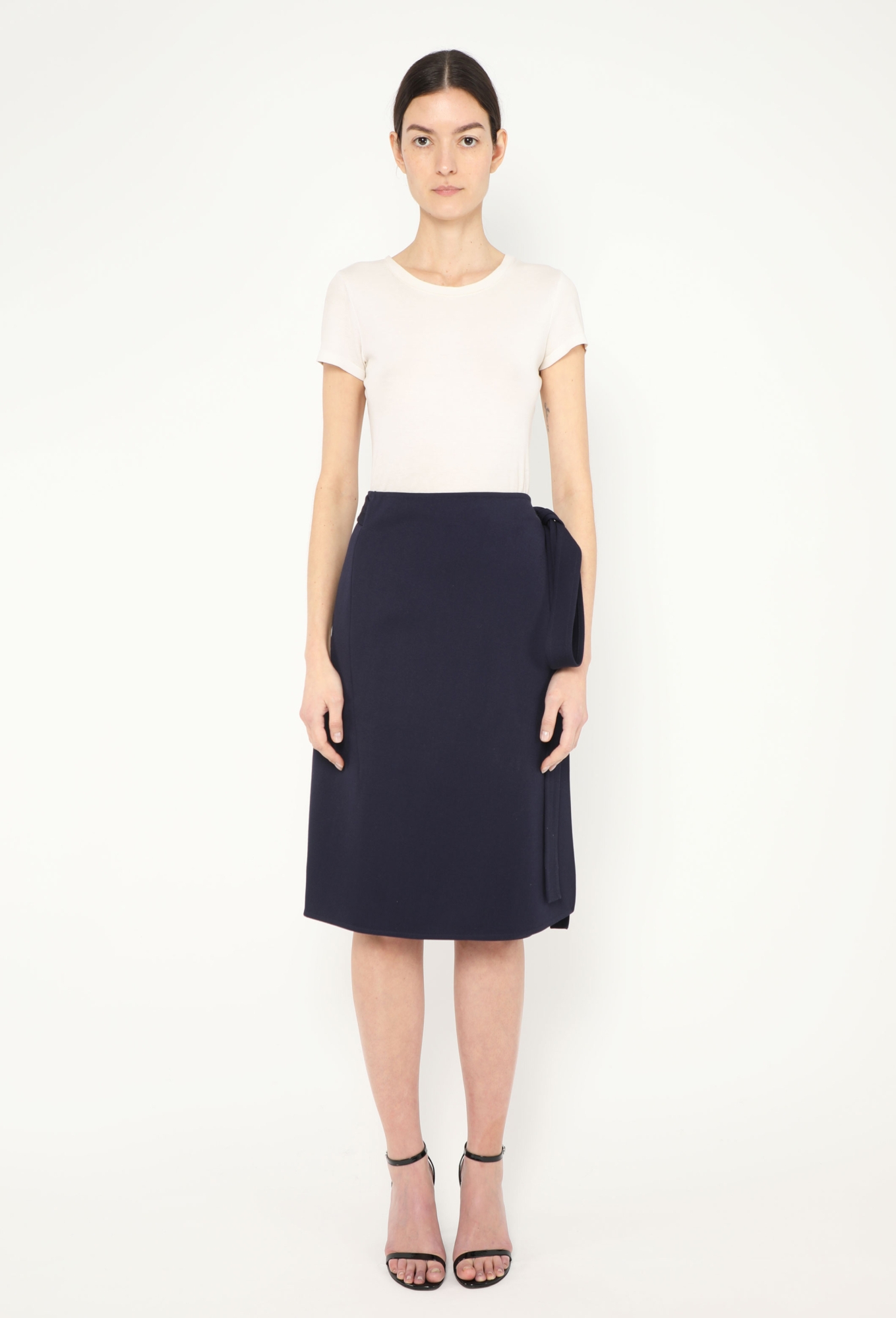 F/W 2014 Belted Twill Wrap Skirt - Céline | ReSee