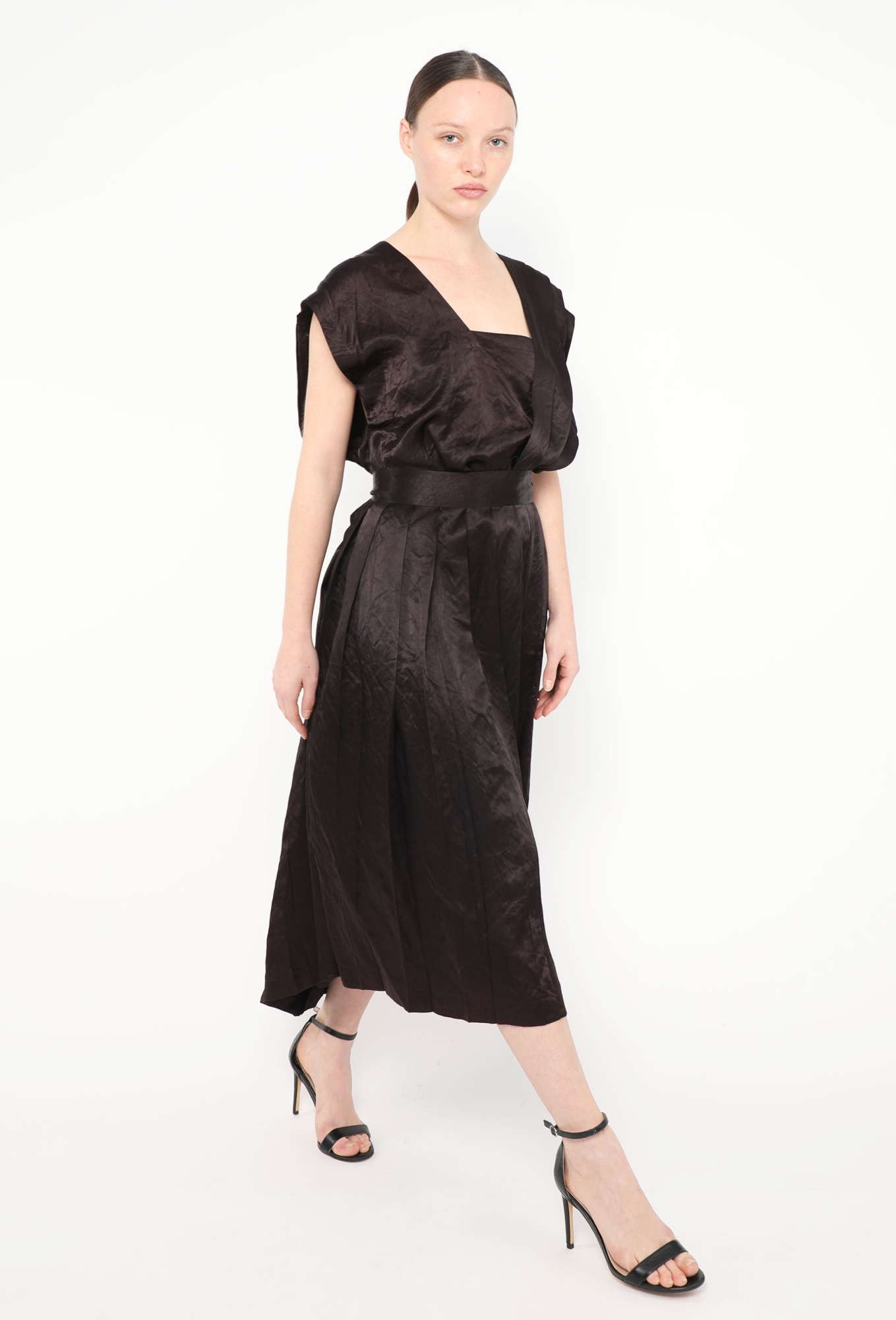 Early '90s Pleated Wrap Dress