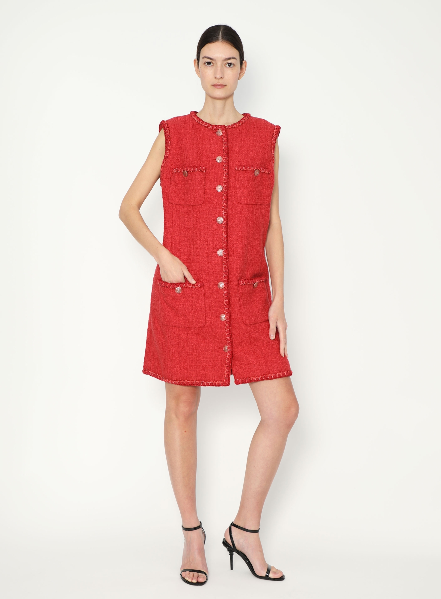 2022 Tweed Braided Trim Dress | Authentic & Vintage | ReSee