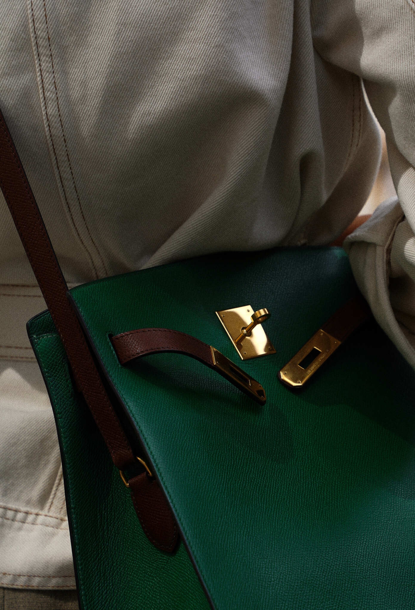 【美品】　Hermes　キャバリエ　ヴィンテージバッグ RARE '90s Vert Bengale Courchevel Kelly Sport GM - Hermès | ReSee