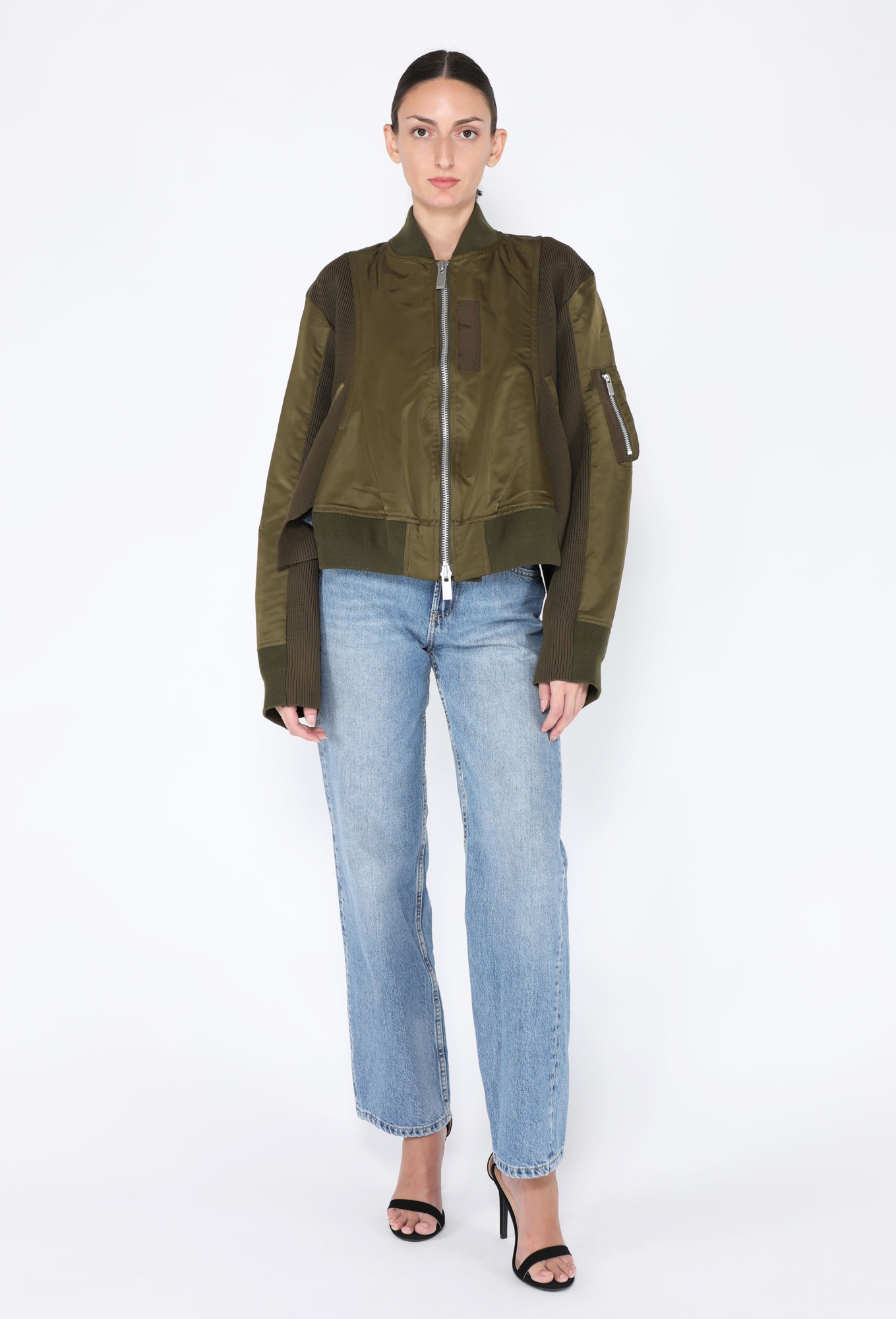 2024 Knit Paneled Bomber Jacket - Sacai | ReSee