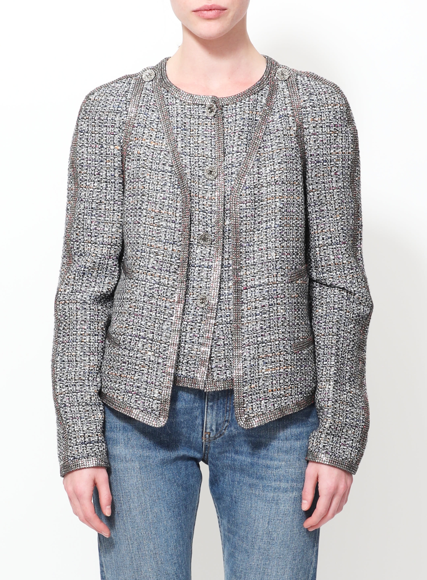 COLLECTOR S/S 2011 Rhinestone Tweed Jacket | Authentic & Vintage