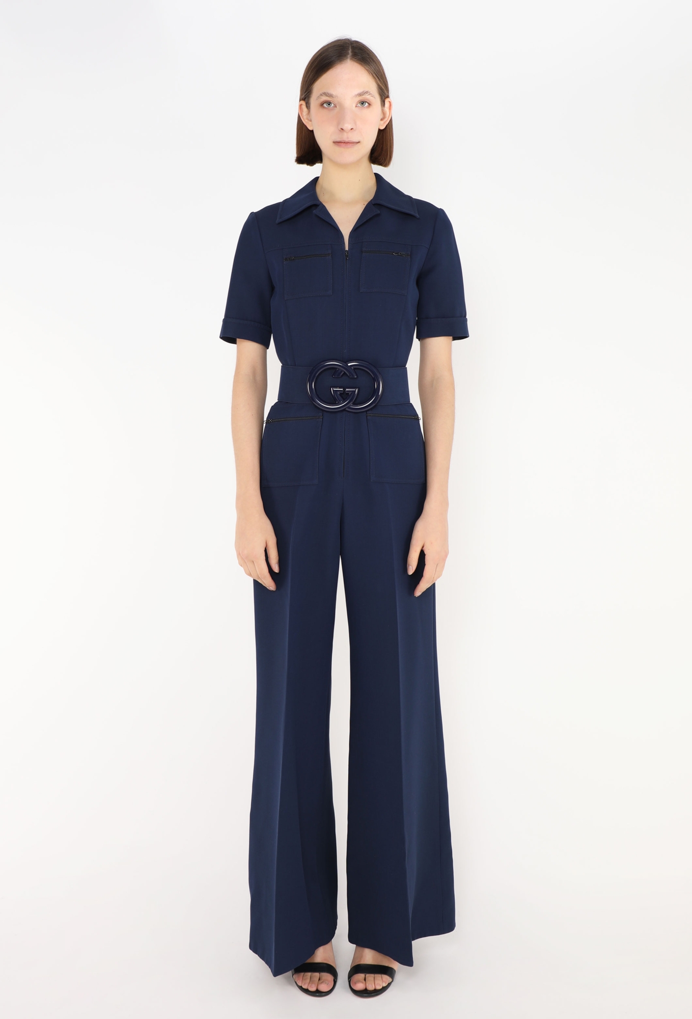 S/S 2018 Belted 'GG' Jumpsuit Navy - Gucci | ReSee