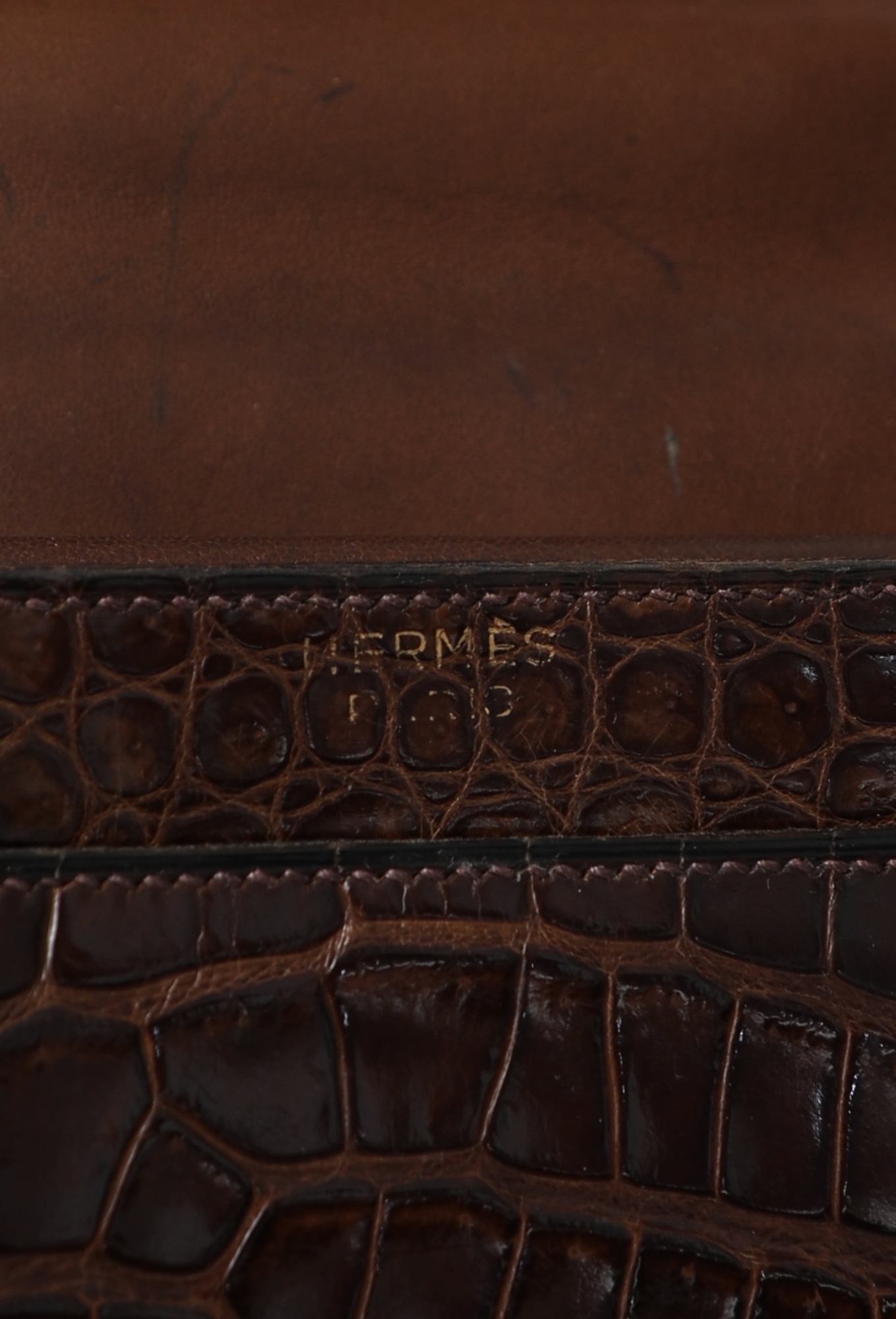 1960s Brown Porosus Top-Handle Bag - Hermès | ReSee