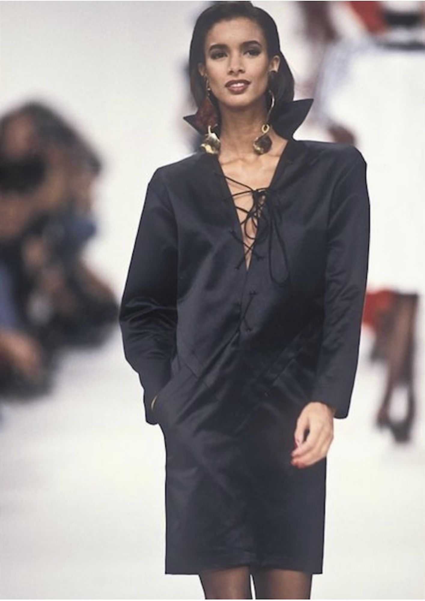 Rare S/S 1991 Lace-Up Safari Dress - Saint Laurent | ReSee