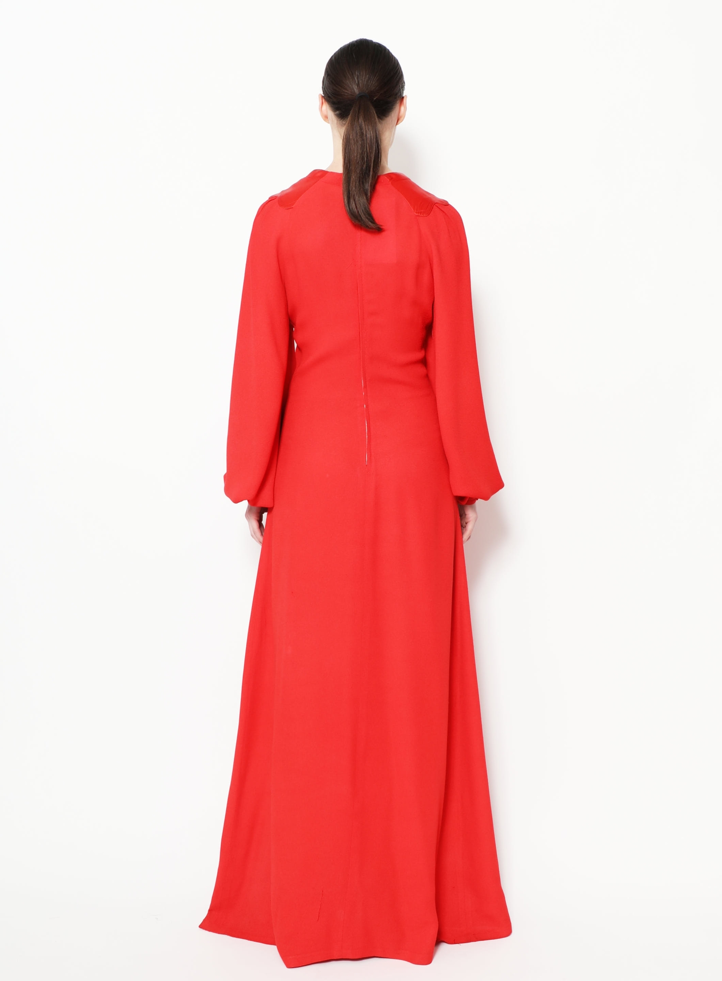 brown midi long sleeve dress Brown Embellished Long Sleeve Velvet Trim A-Line Midi Dress main image 0